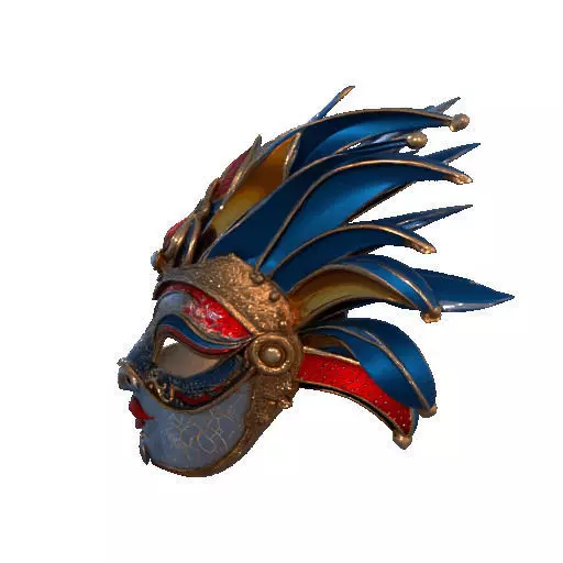 2475Venetian Carnival Mask Color 3D Model magic 3D print model_31