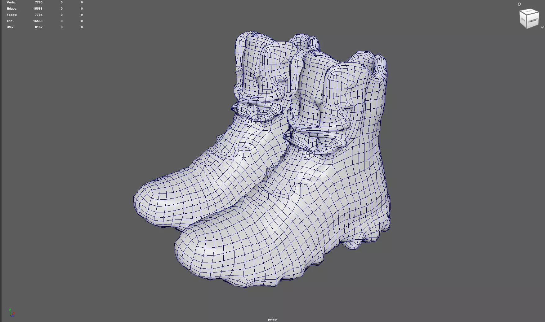 Tactical Desert Combat Boot Low-poly 3D model_9