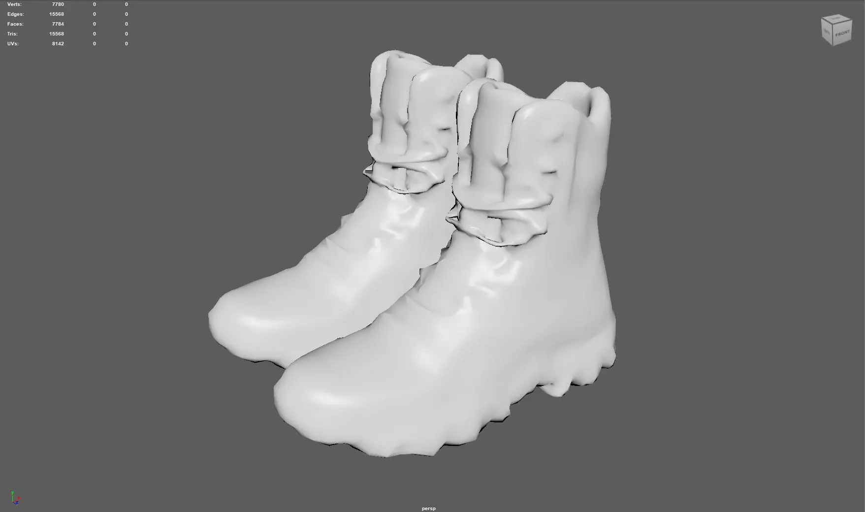 Tactical Desert Combat Boot Low-poly 3D model_8