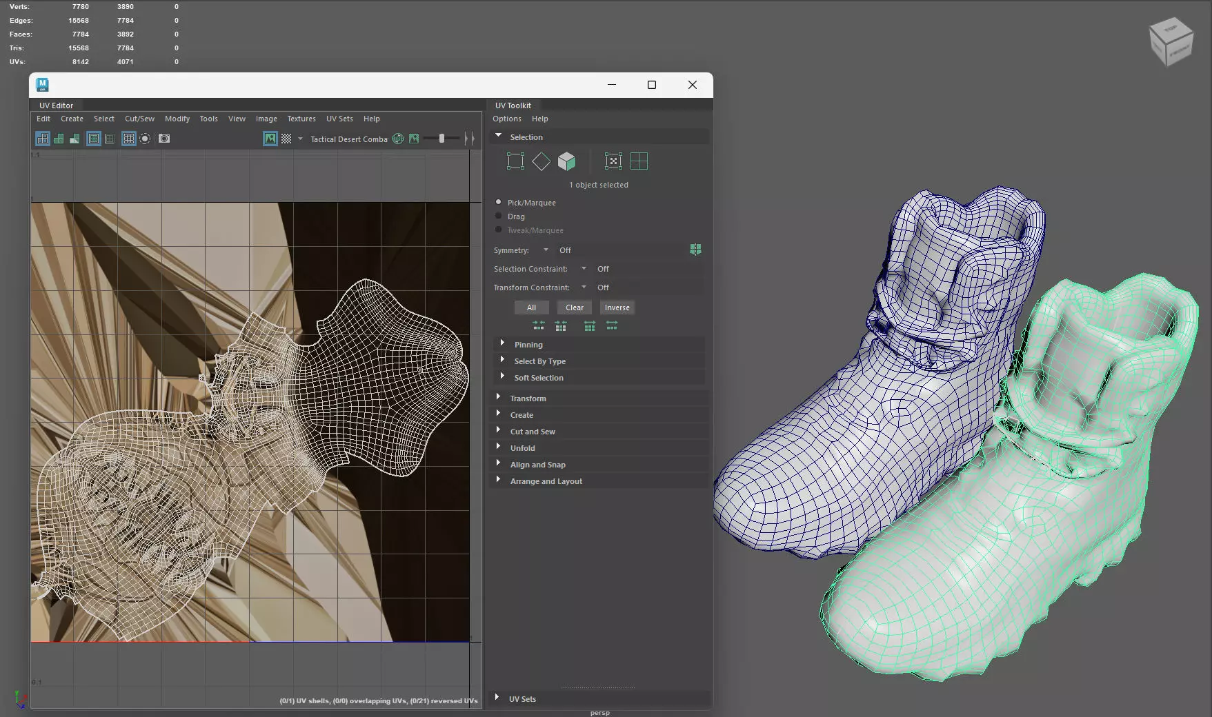 Tactical Desert Combat Boot Low-poly 3D model_16