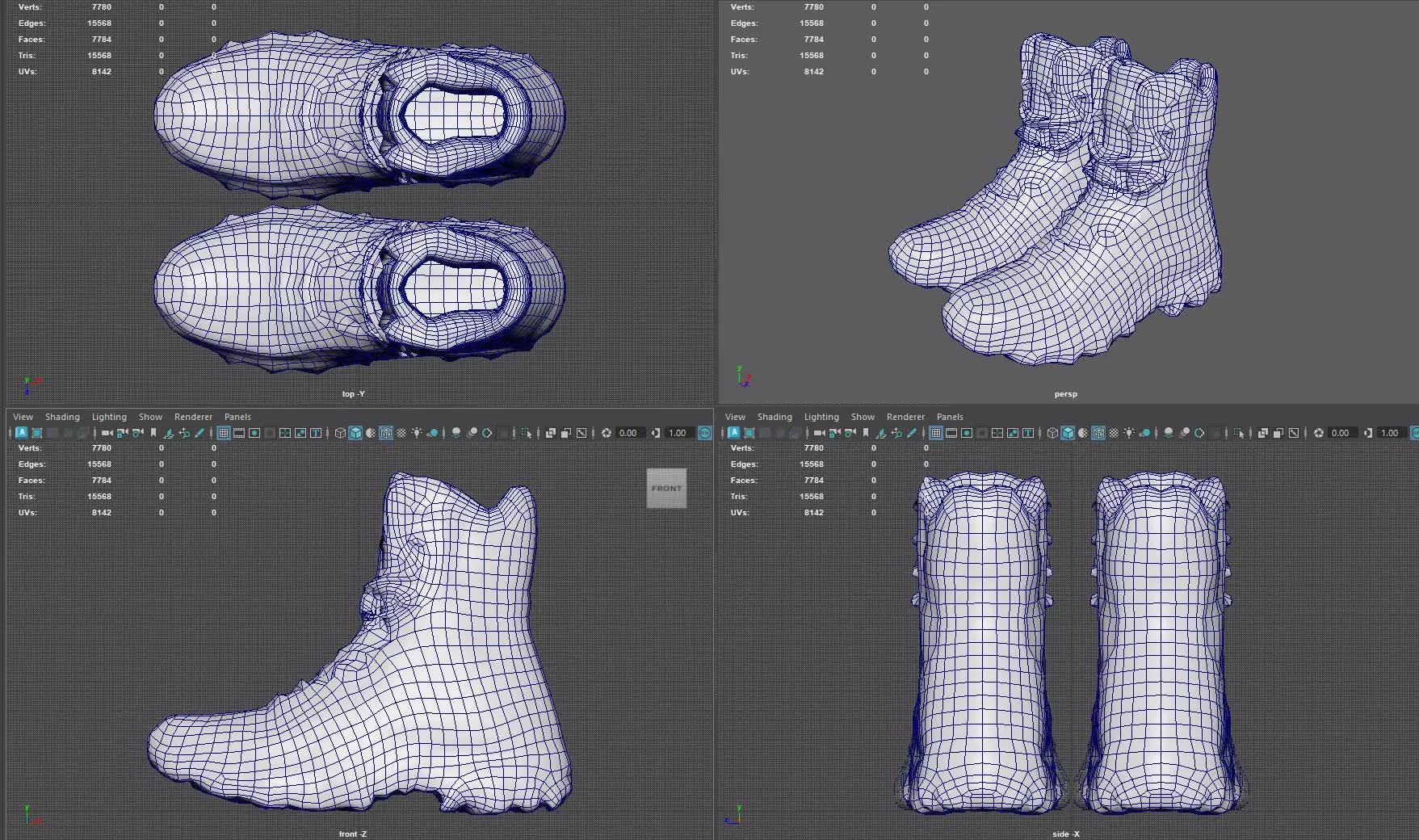 Tactical Desert Combat Boot Low-poly 3D model_12