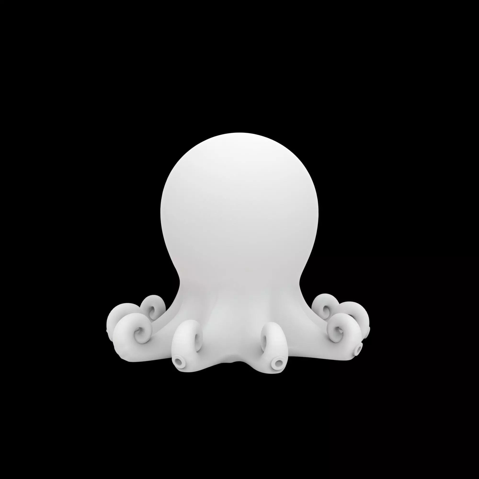 Baby Octopus Figurine 3D Print Model 3D print model_3