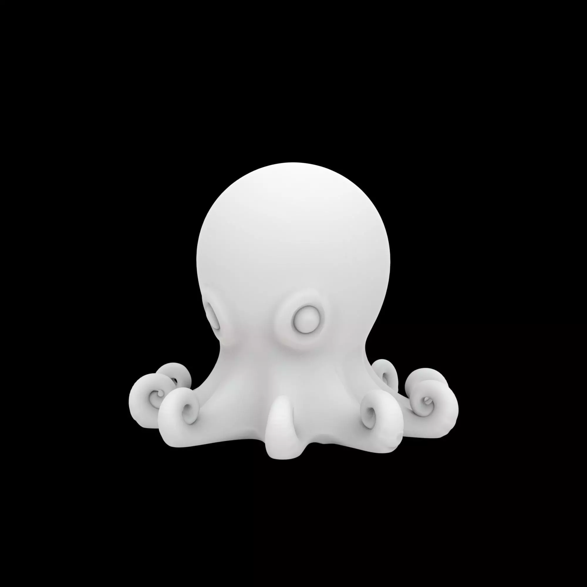 Baby Octopus Figurine 3D Print Model 3D print model_1