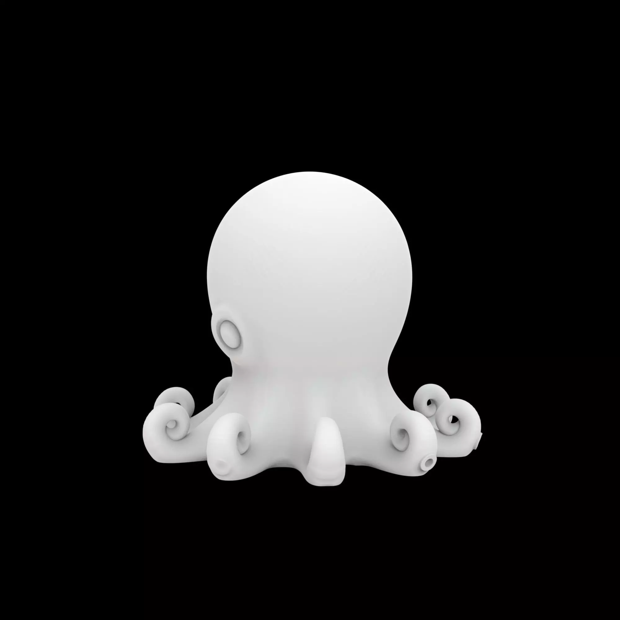 Baby Octopus Figurine 3D Print Model 3D print model_2