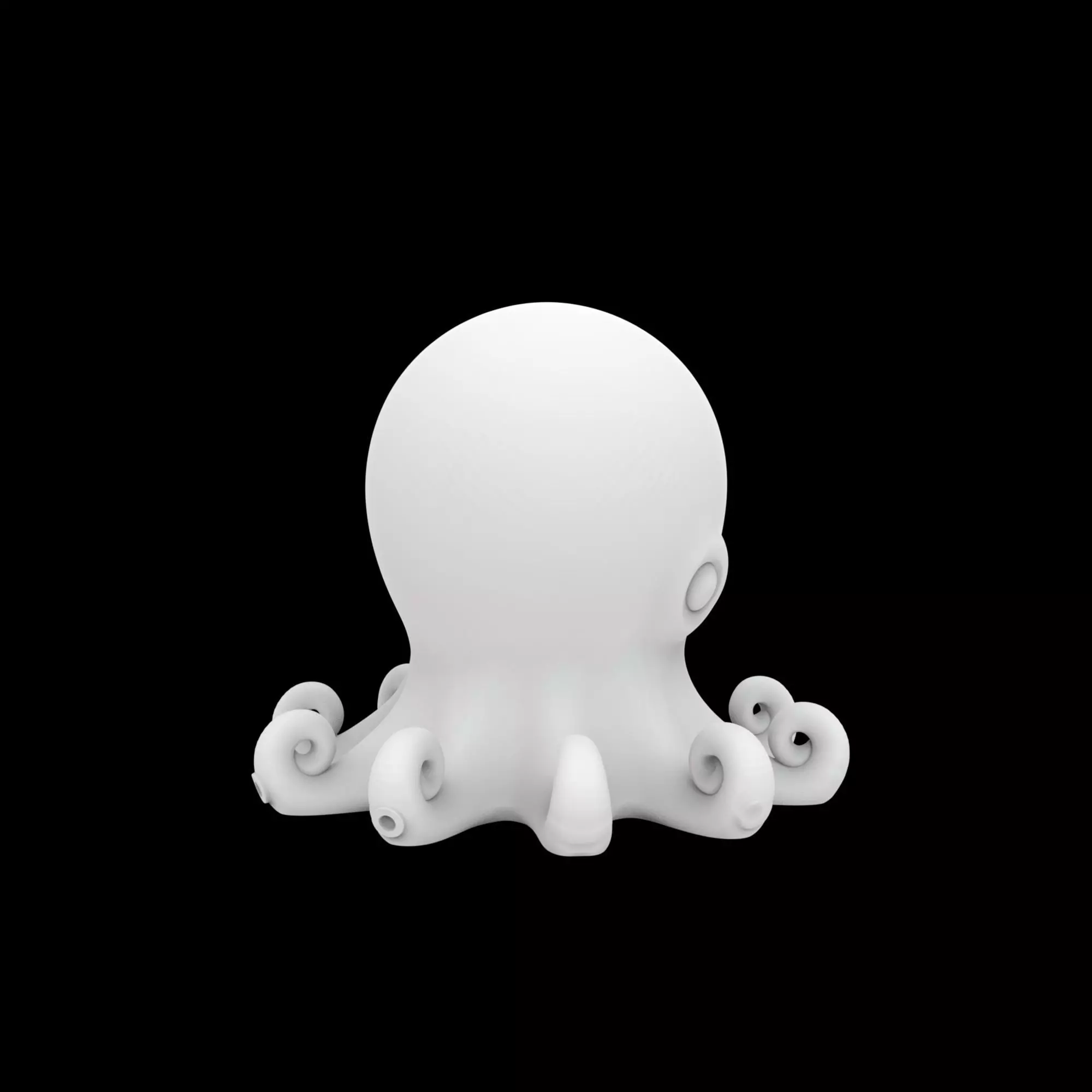 Baby Octopus Figurine 3D Print Model 3D print model_5