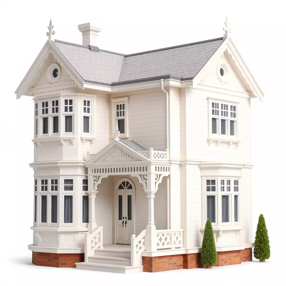 Victorian Ivory House model pack Low-poly 3D model_3