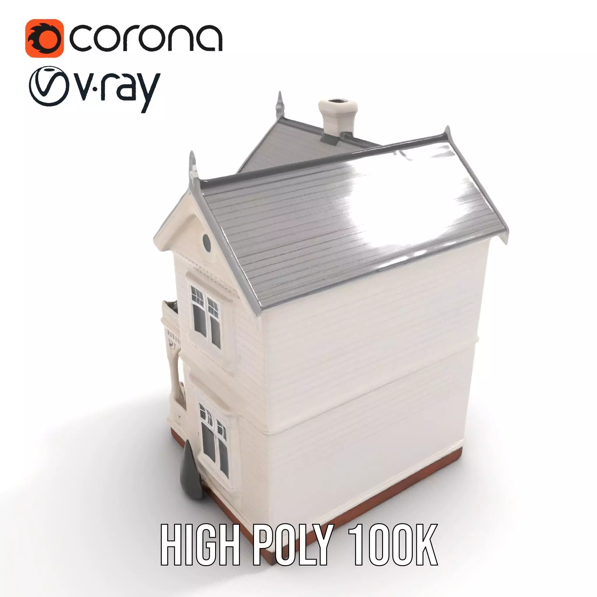 Victorian Ivory House model pack Low-poly 3D model_26