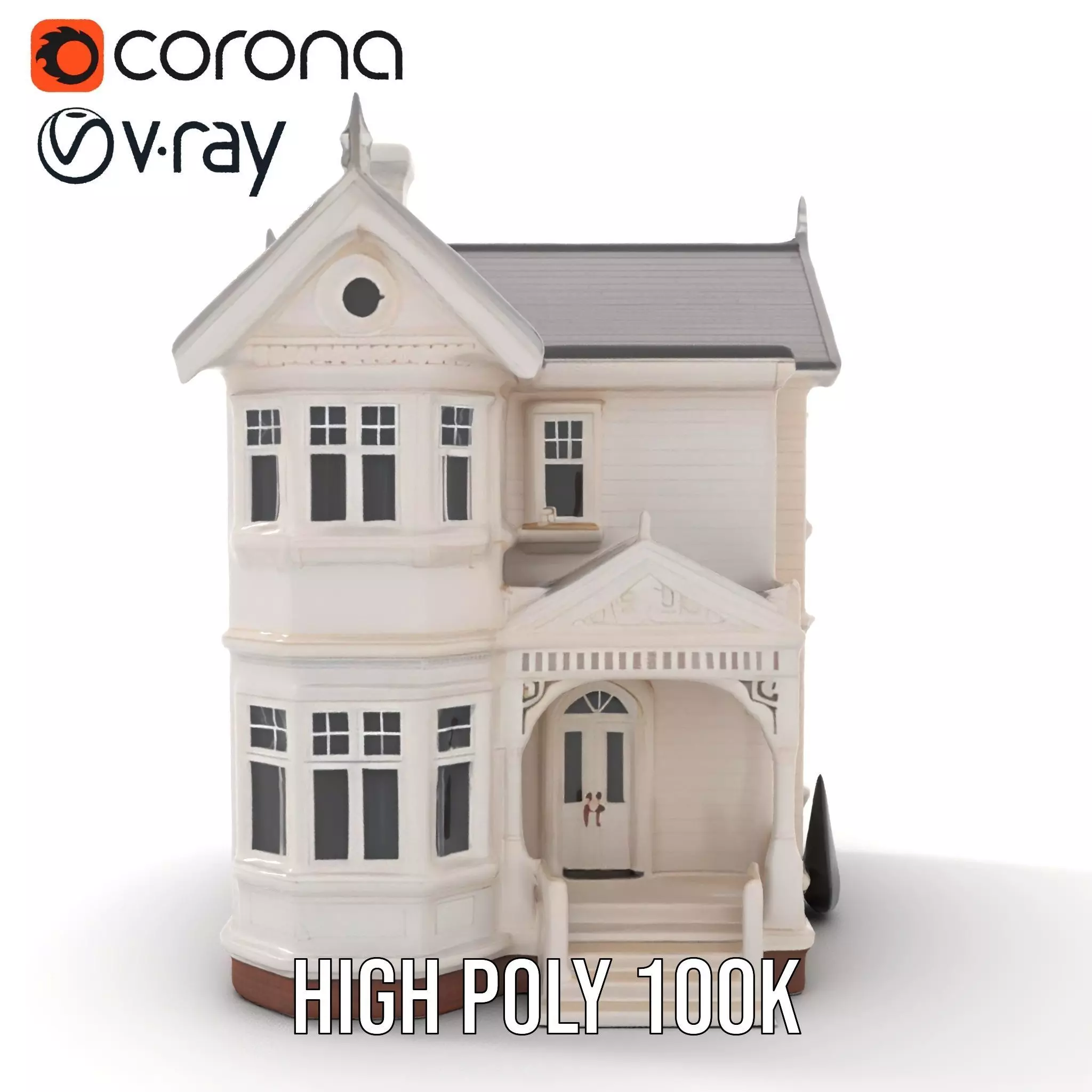 Victorian Ivory House model pack Low-poly 3D model_29