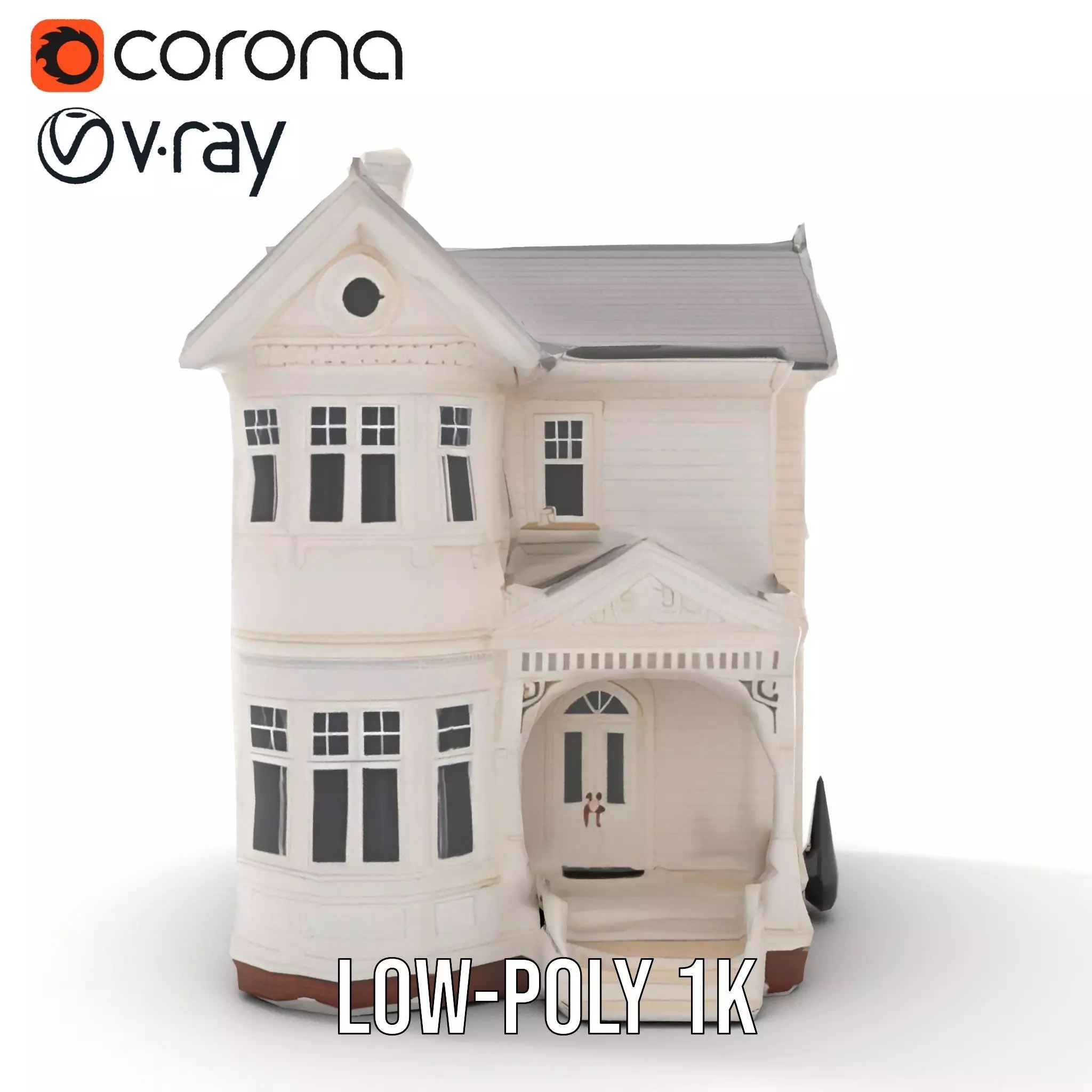 Victorian Ivory House model pack Low-poly 3D model_10