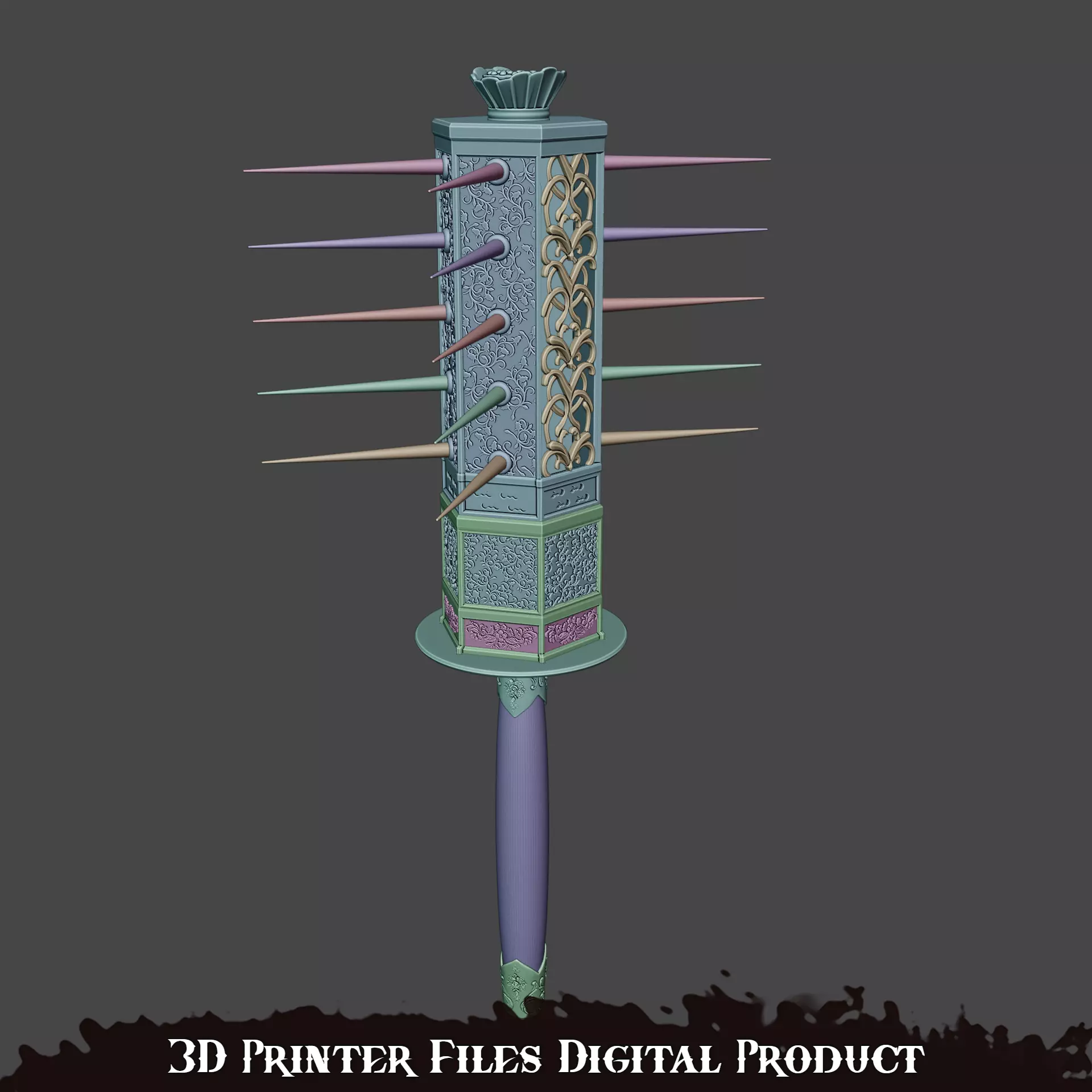 Miko Sakuko-Like Entity Spiked Mace Silent Hill F 3D print model_8