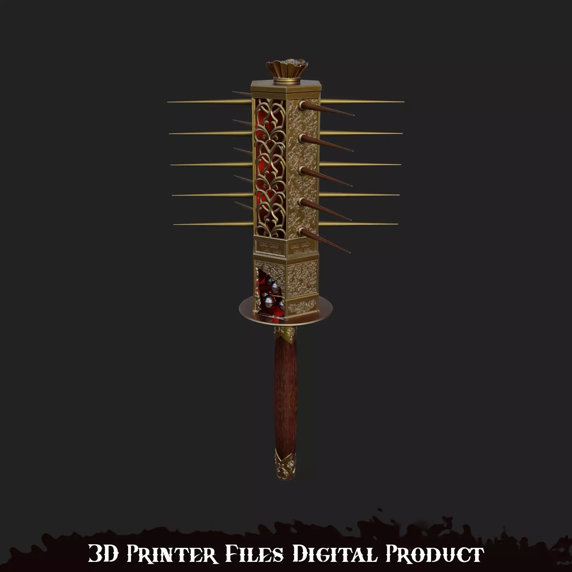 Miko Sakuko-Like Entity Spiked Mace Silent Hill F 3D print model_5