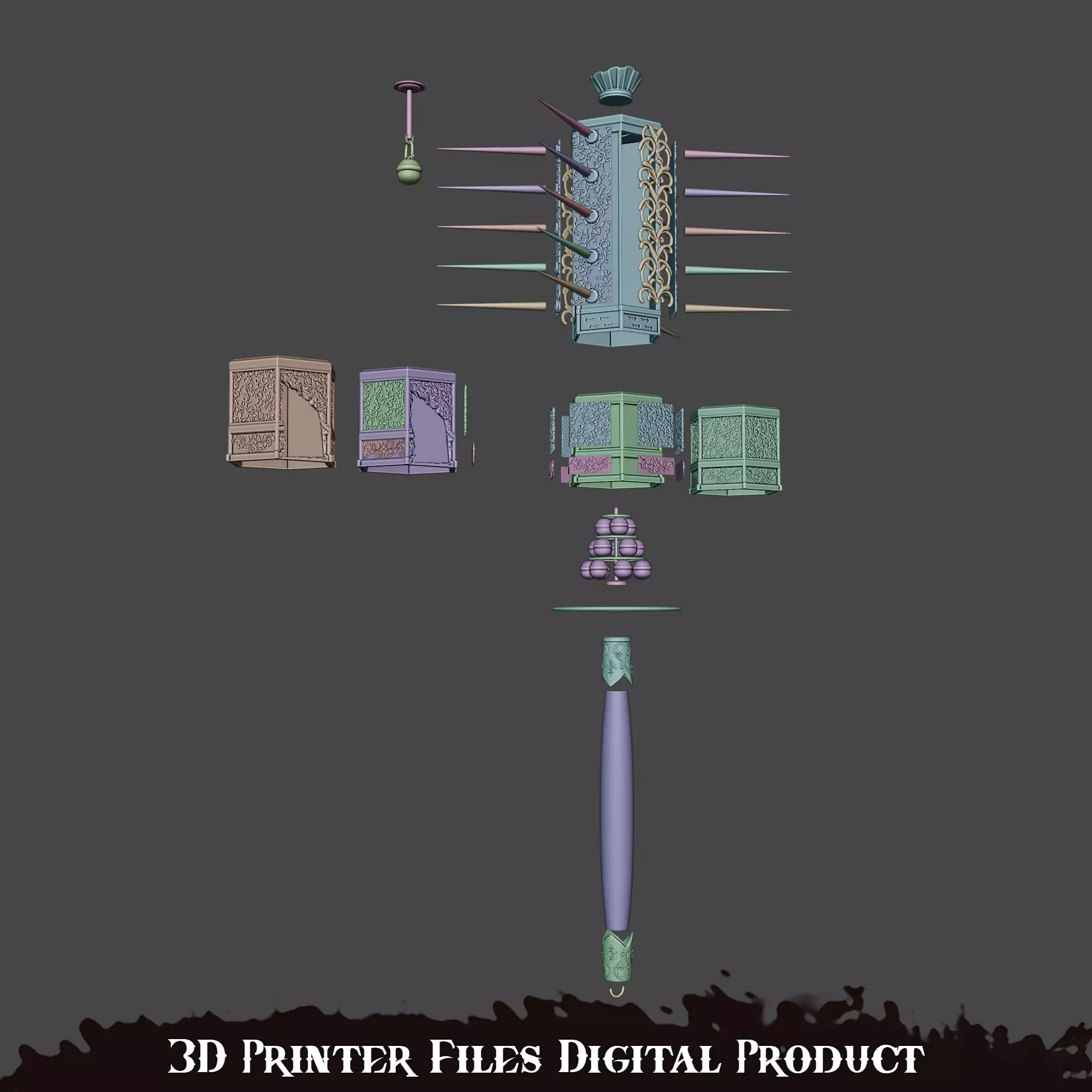 Miko Sakuko-Like Entity Spiked Mace Silent Hill F 3D print model_12