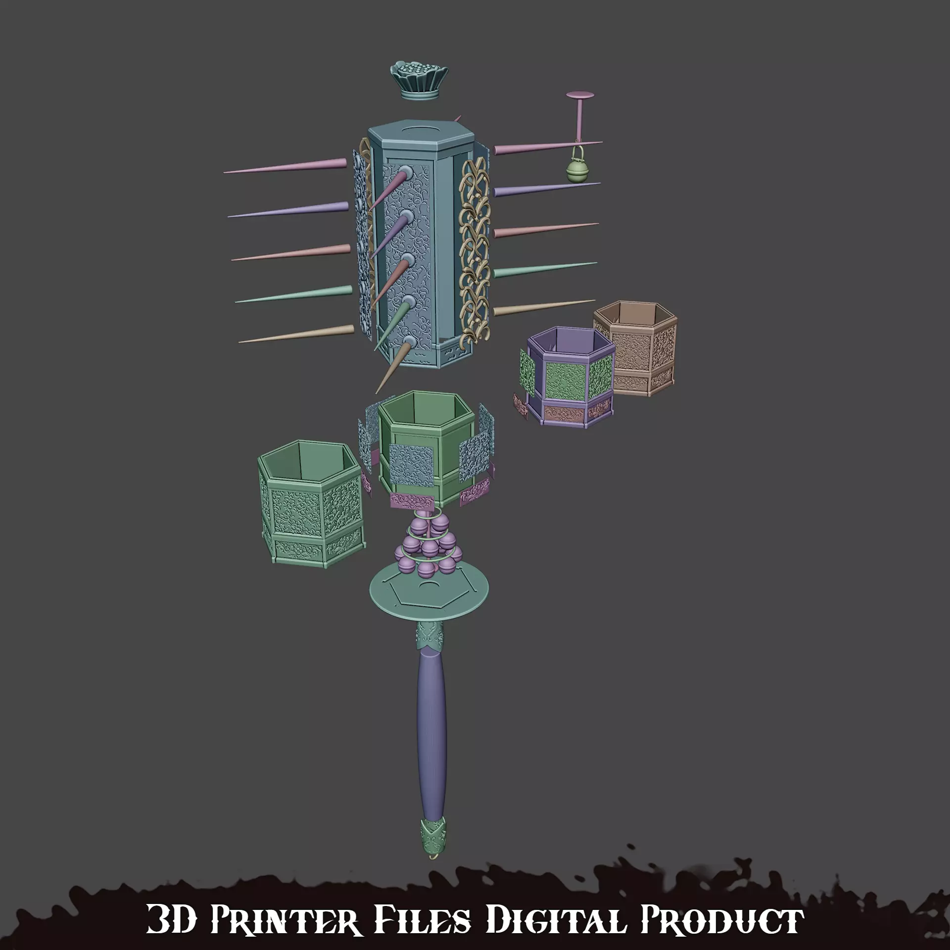 Miko Sakuko-Like Entity Spiked Mace Silent Hill F 3D print model_13