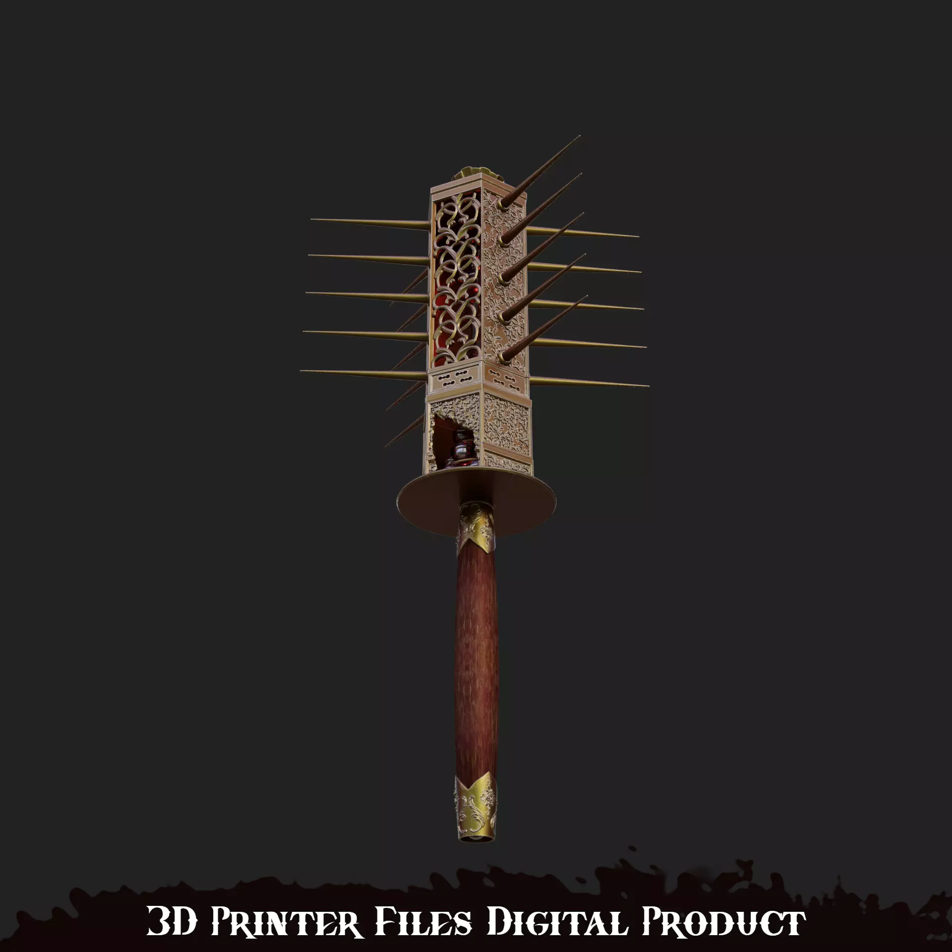 Miko Sakuko-Like Entity Spiked Mace Silent Hill F 3D print model_2