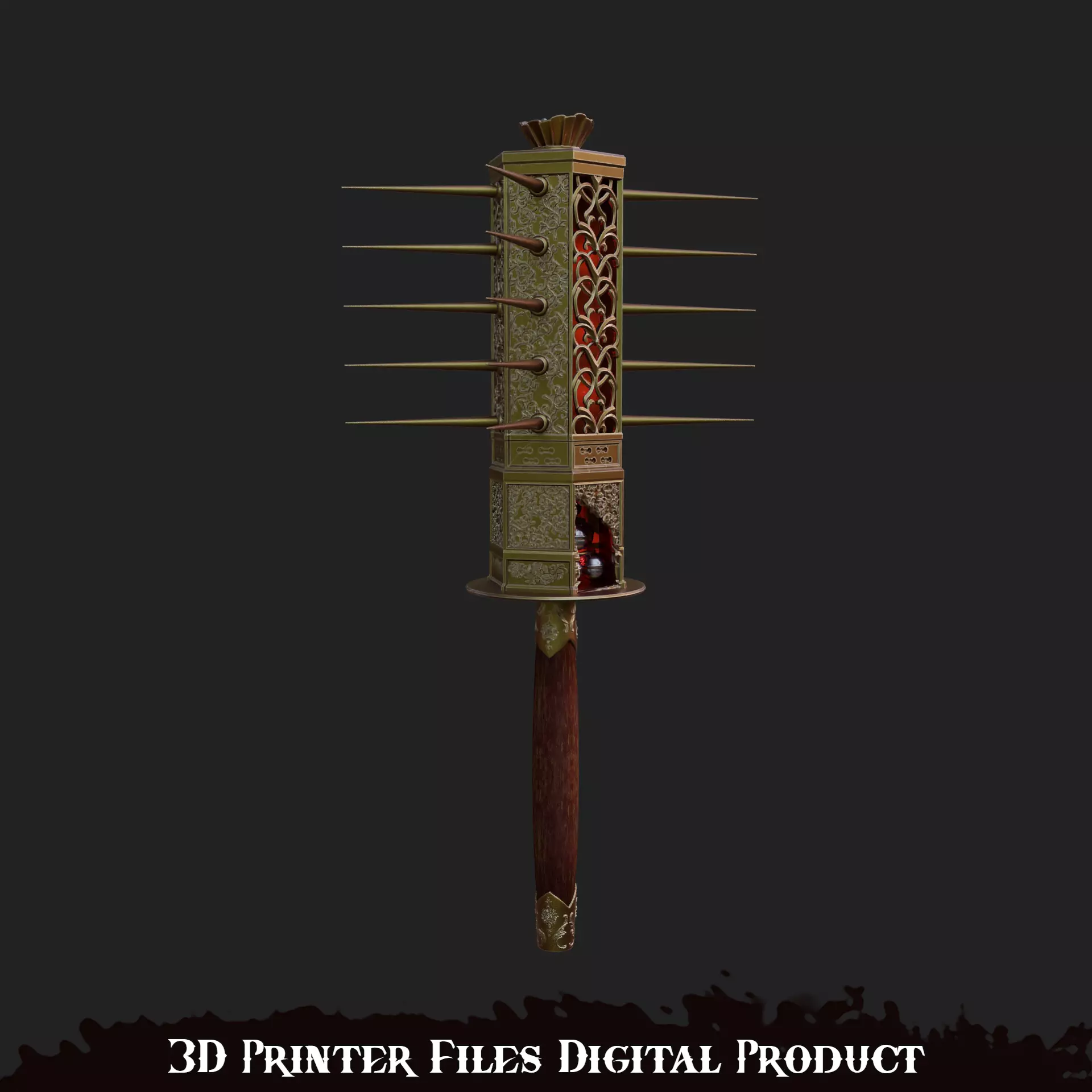 Miko Sakuko-Like Entity Spiked Mace Silent Hill F 3D print model_3