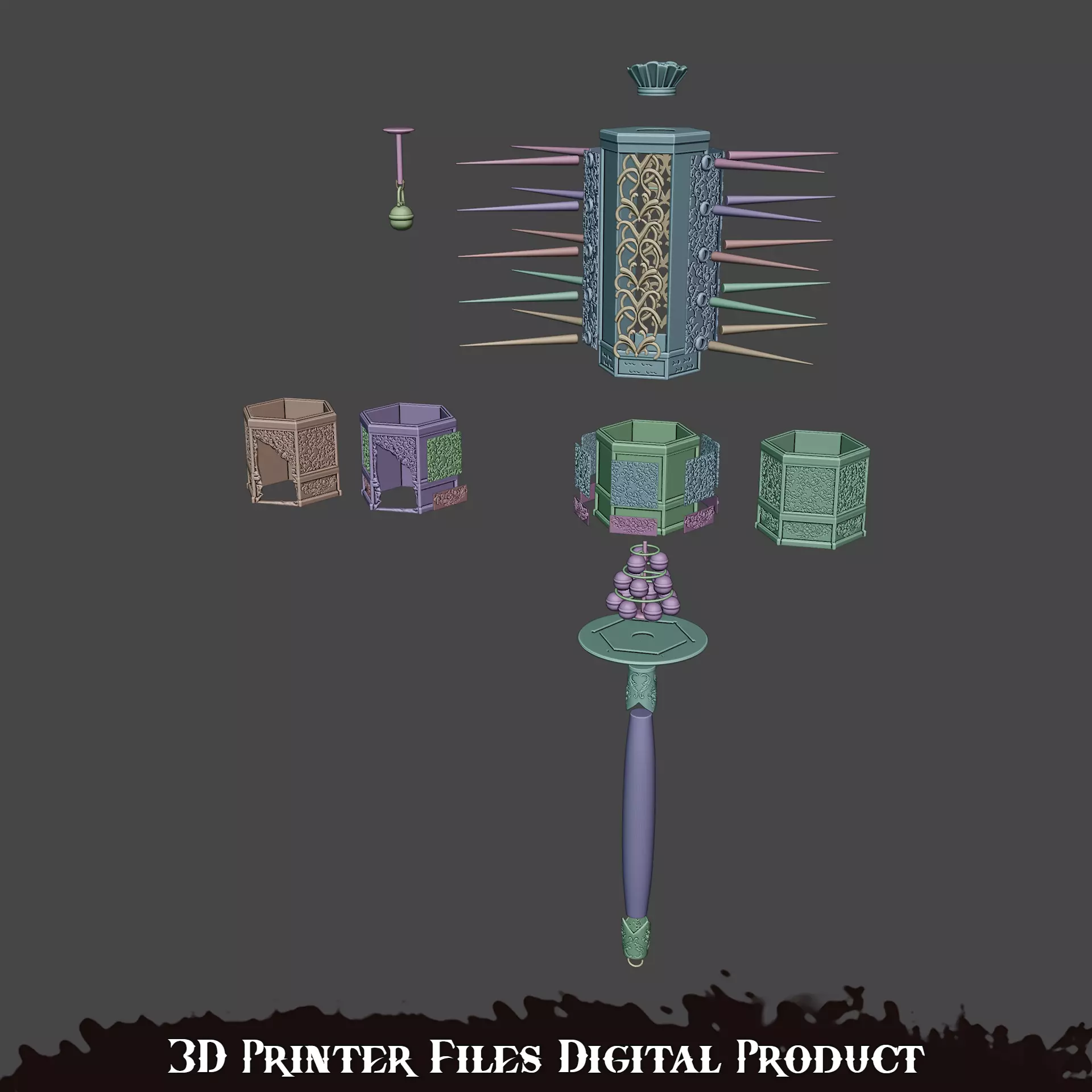 Miko Sakuko-Like Entity Spiked Mace Silent Hill F 3D print model_11