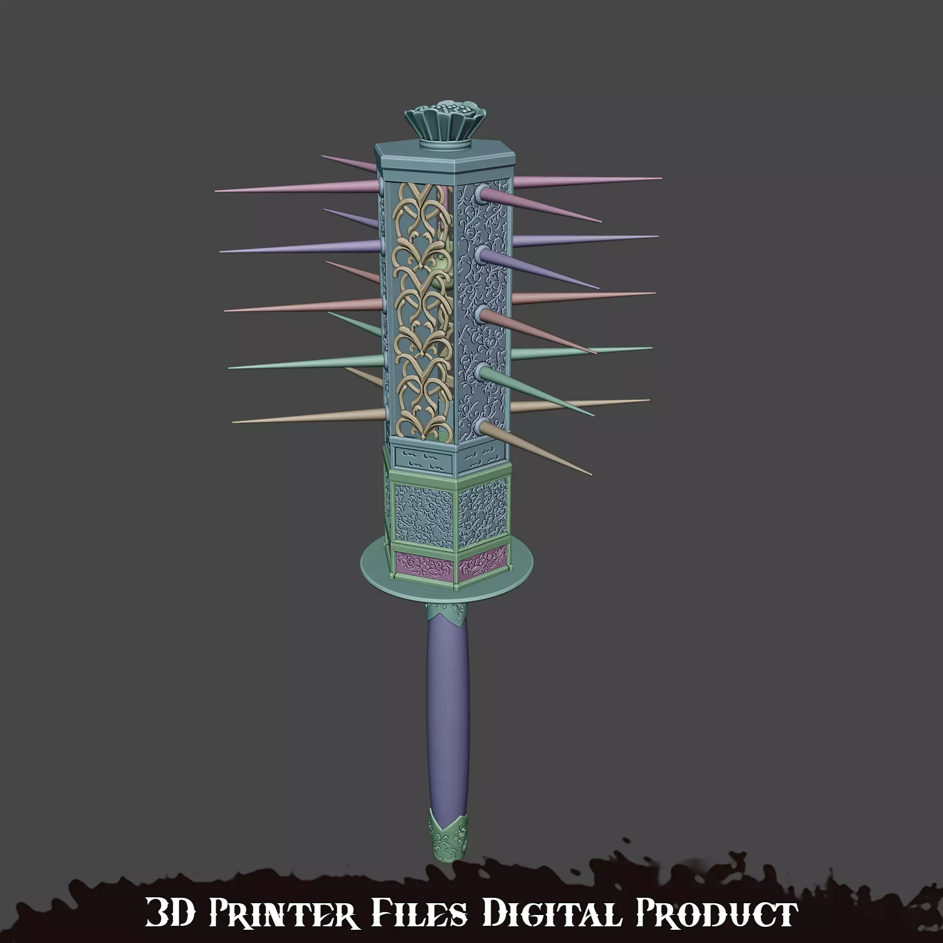 Miko Sakuko-Like Entity Spiked Mace Silent Hill F 3D print model_7