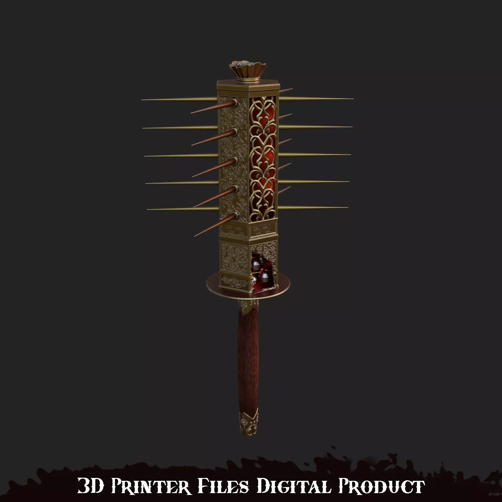 Miko Sakuko-Like Entity Spiked Mace Silent Hill F 3D print model_1