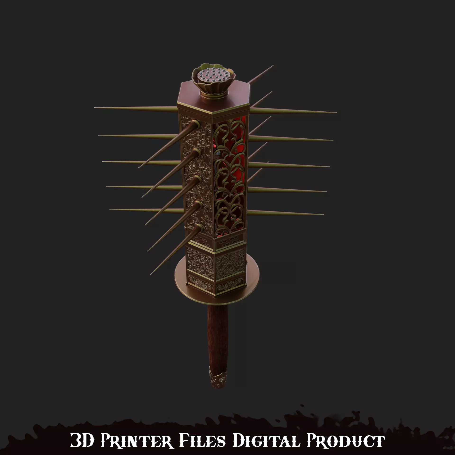 Miko Sakuko-Like Entity Spiked Mace Silent Hill F 3D print model_4
