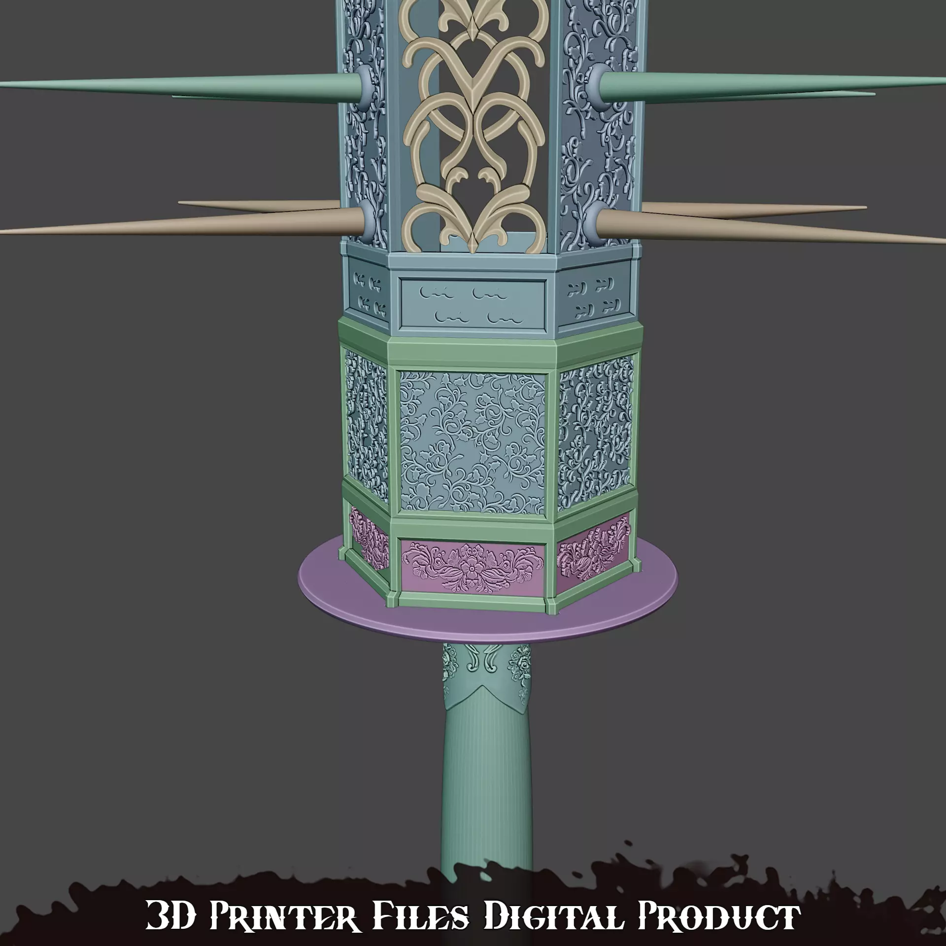 Miko Sakuko-Like Entity Spiked Mace Silent Hill F 3D print model_14