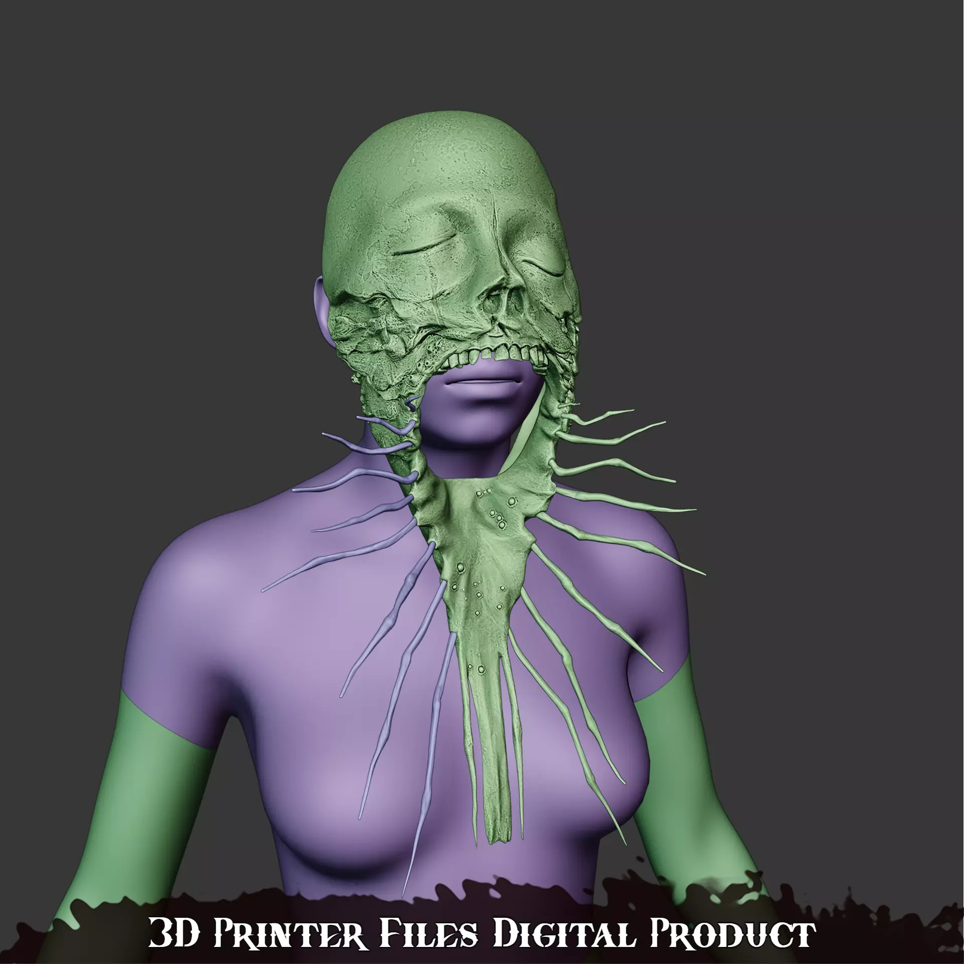 Miko Sakuko-Like Entity Mask Silent Hill F 3D print model_7