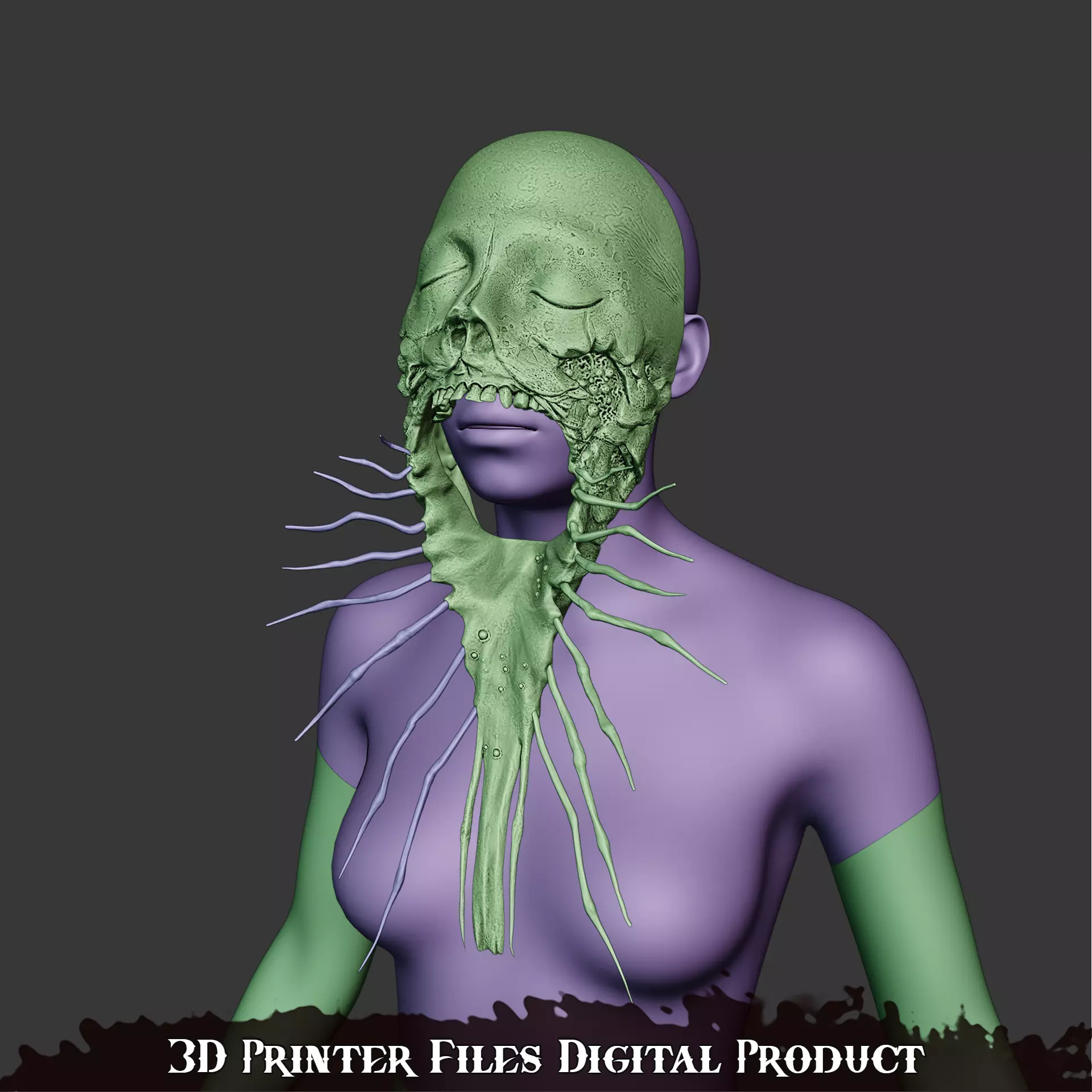 Miko Sakuko-Like Entity Mask Silent Hill F 3D print model_8