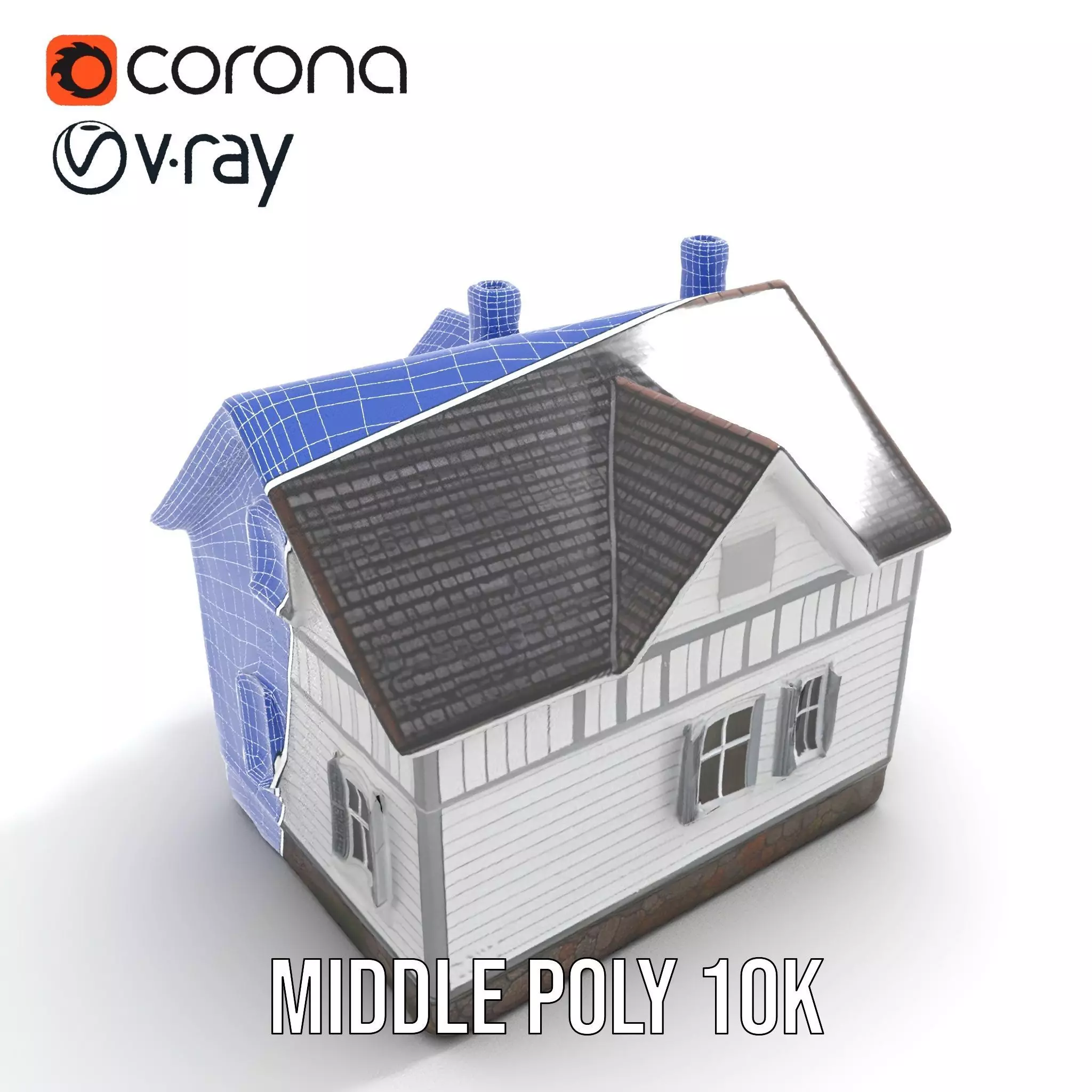 Charming Cottage House model pack Low-poly 3D model_6