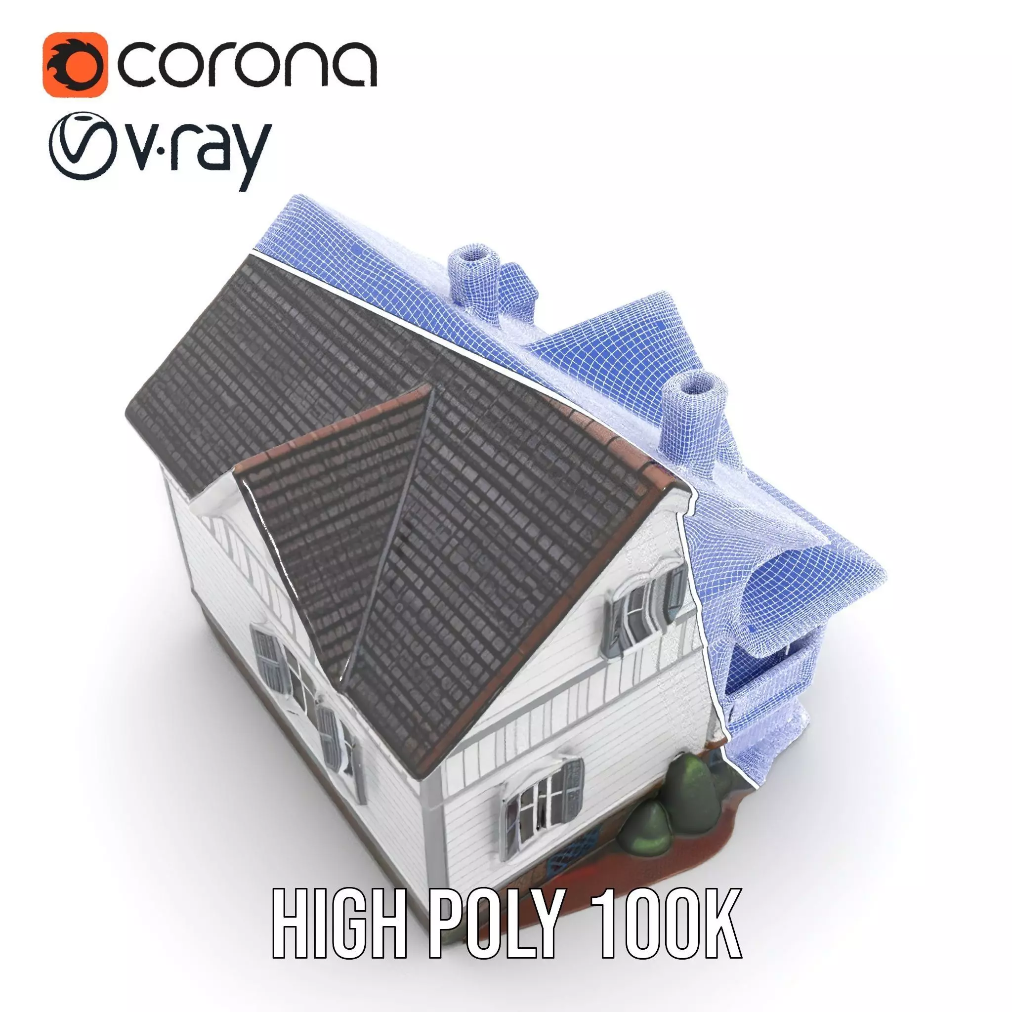 Charming Cottage House model pack Low-poly 3D model_27