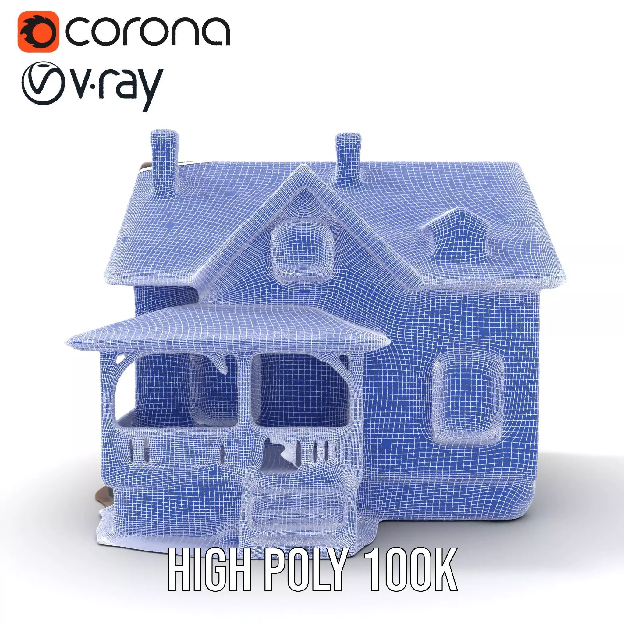 Charming Cottage House model pack Low-poly 3D model_33