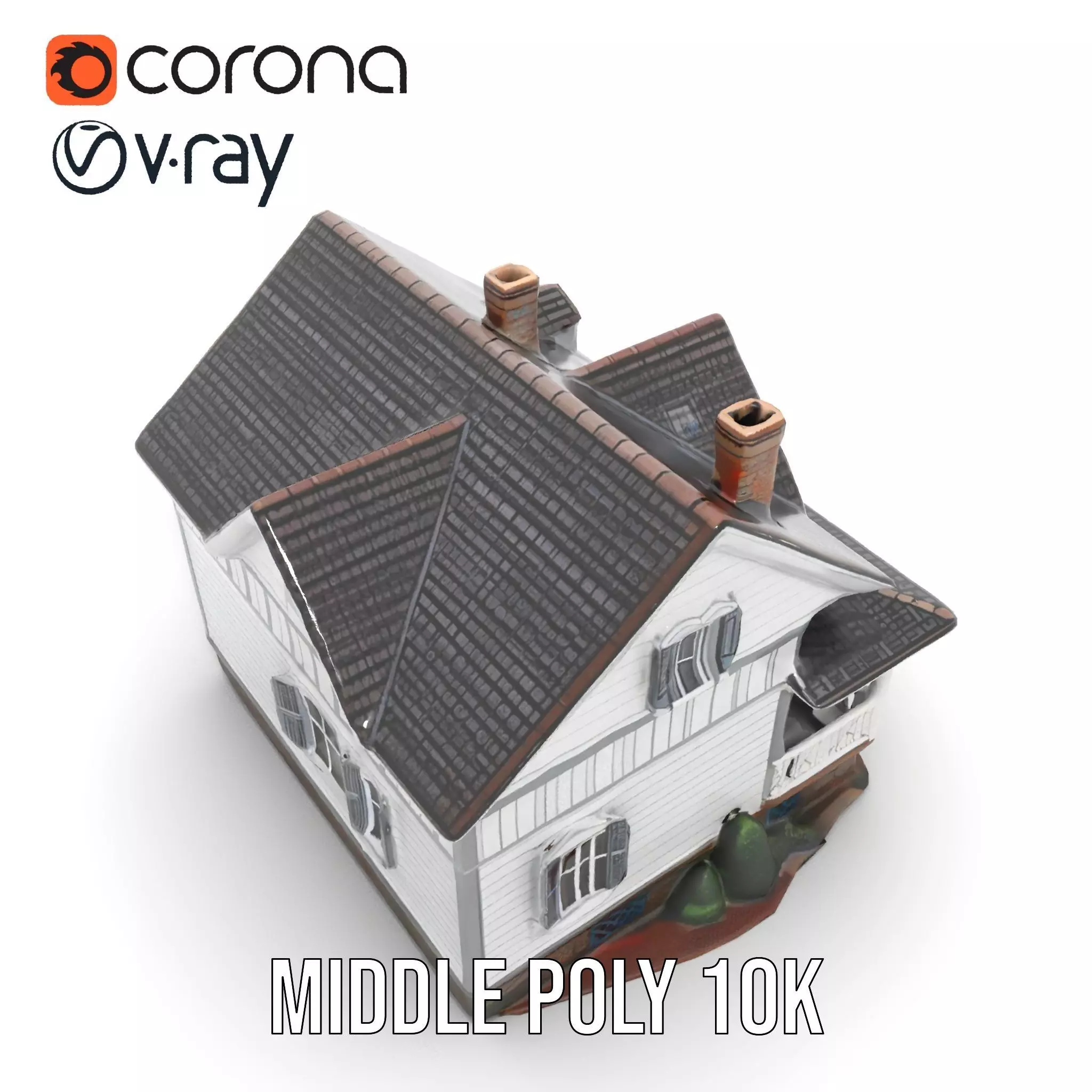 Charming Cottage House model pack Low-poly 3D model_22