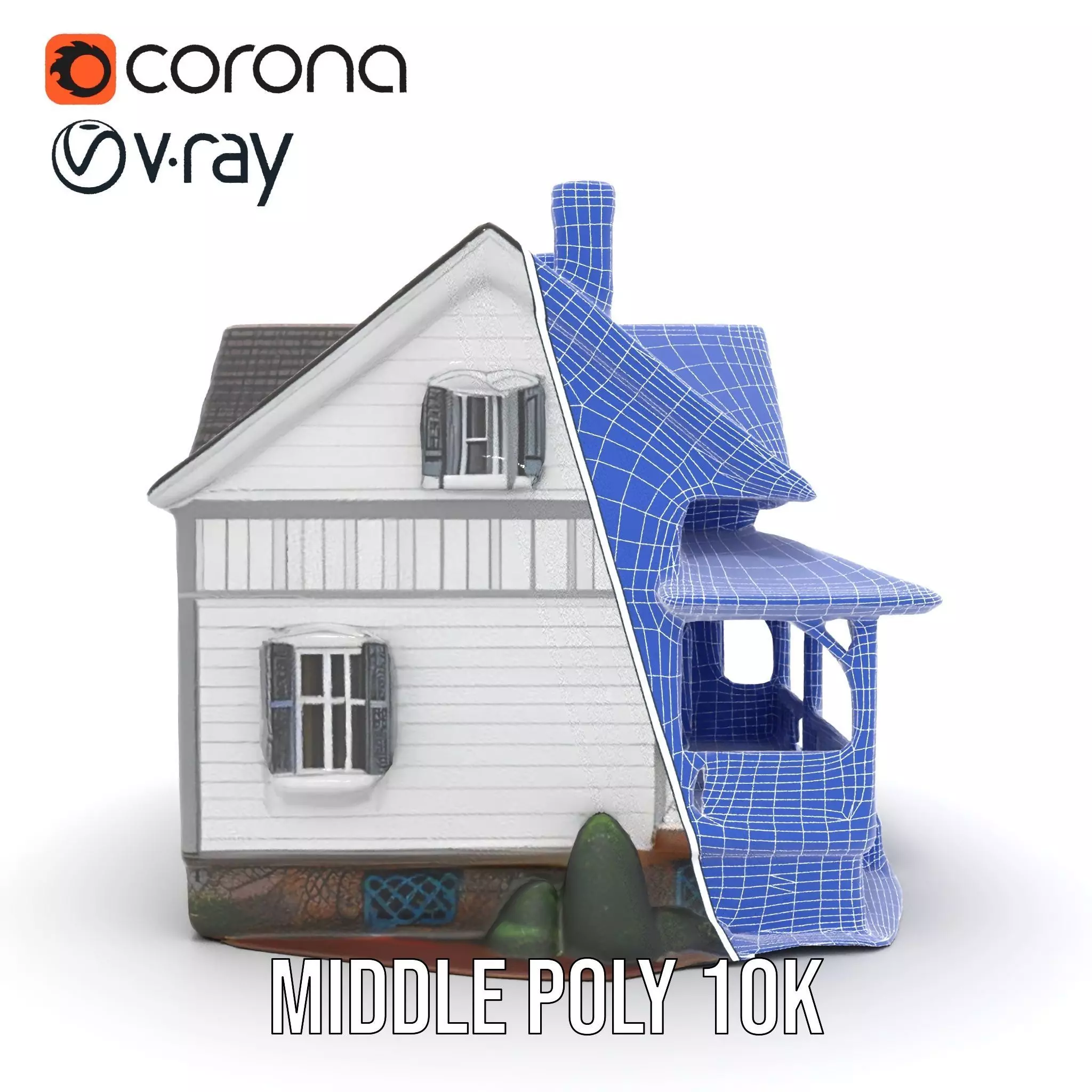 Charming Cottage House model pack Low-poly 3D model_28