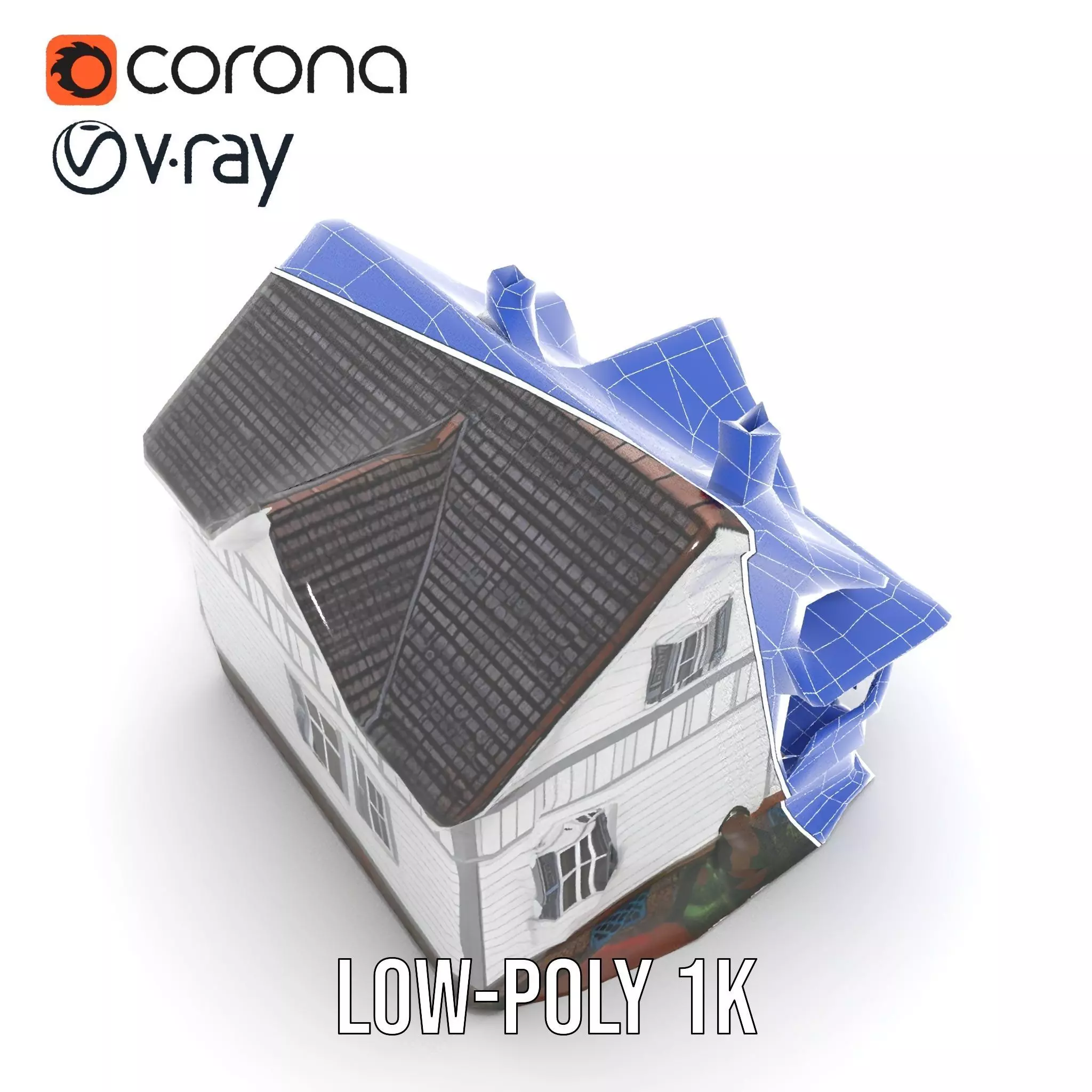 Charming Cottage House model pack Low-poly 3D model_29