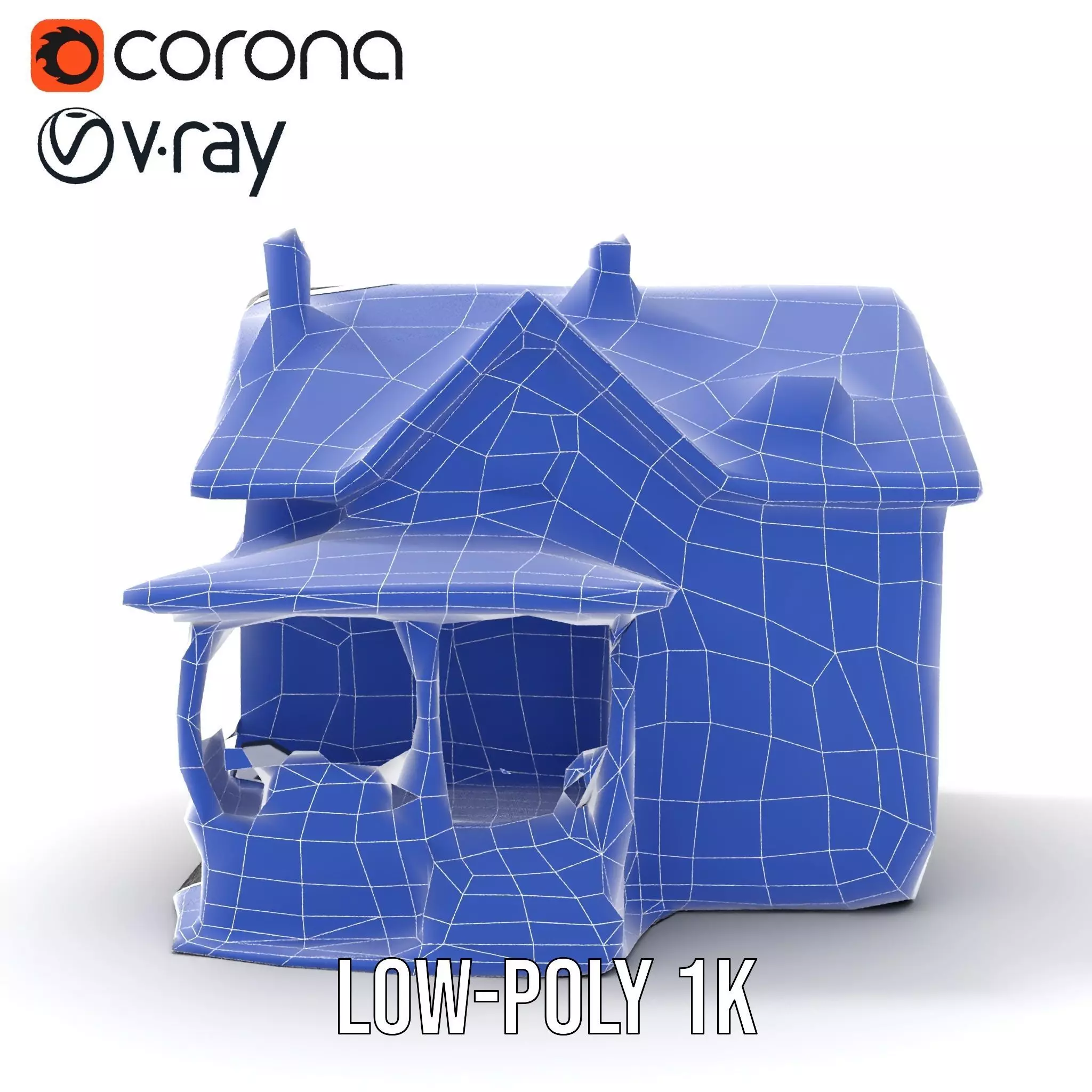 Charming Cottage House model pack Low-poly 3D model_15