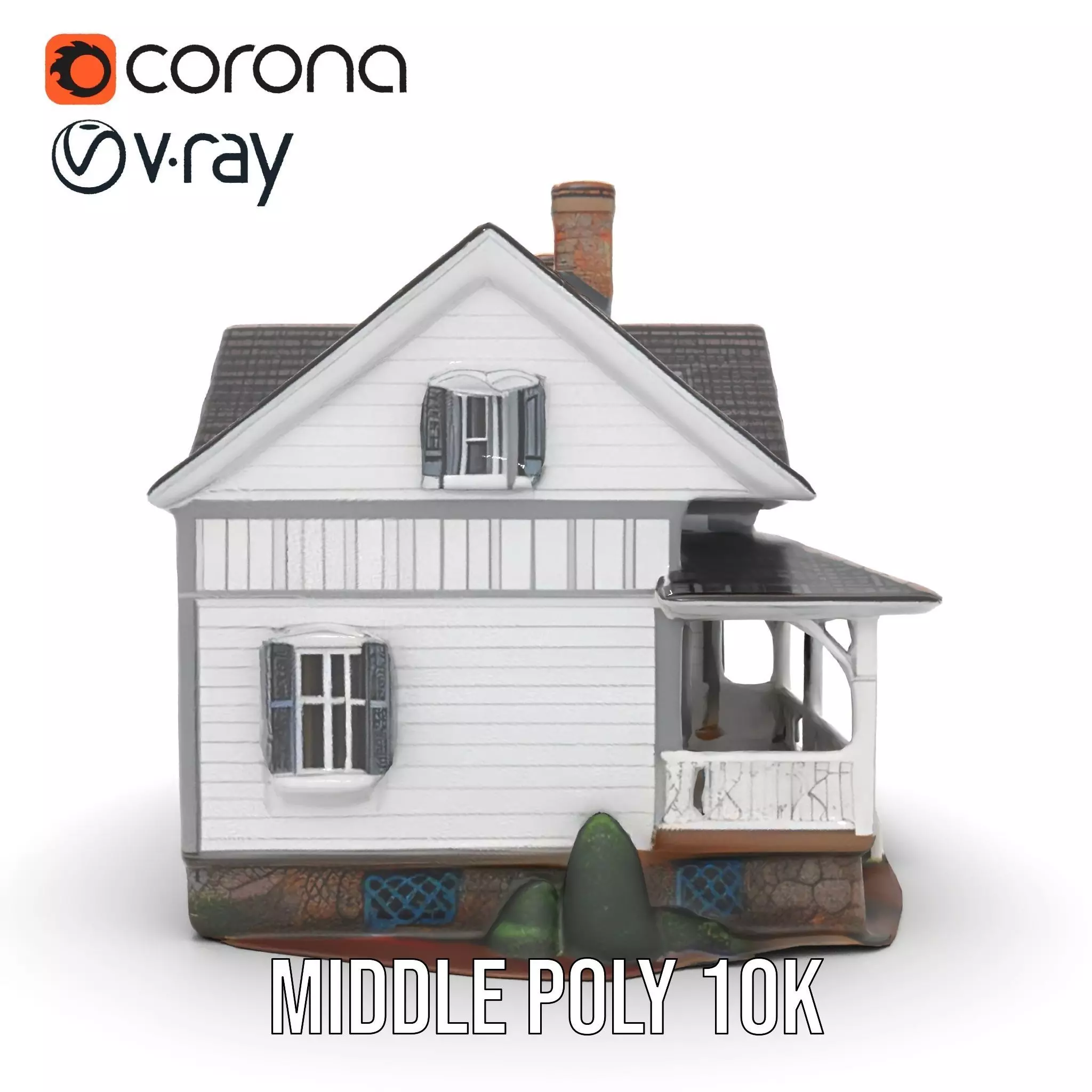 Charming Cottage House model pack Low-poly 3D model_19
