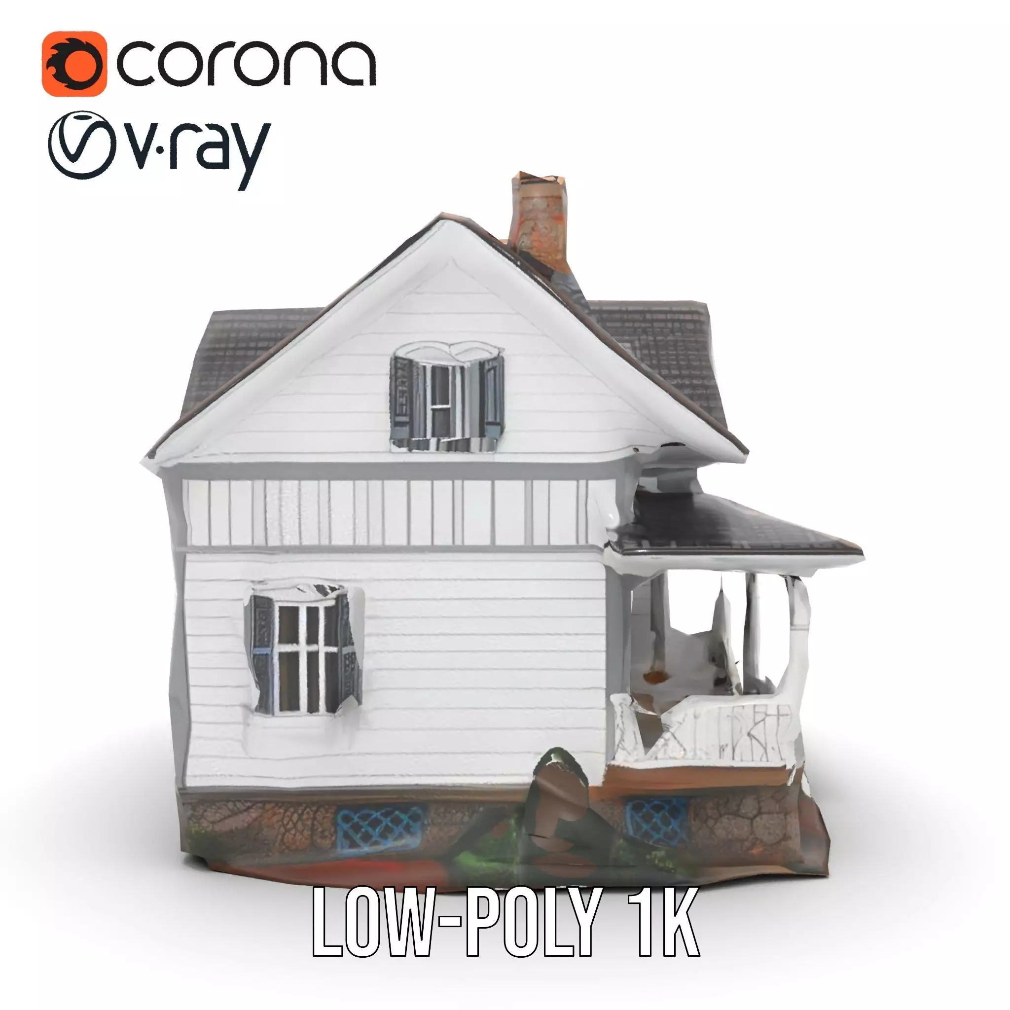 Charming Cottage House model pack Low-poly 3D model_8