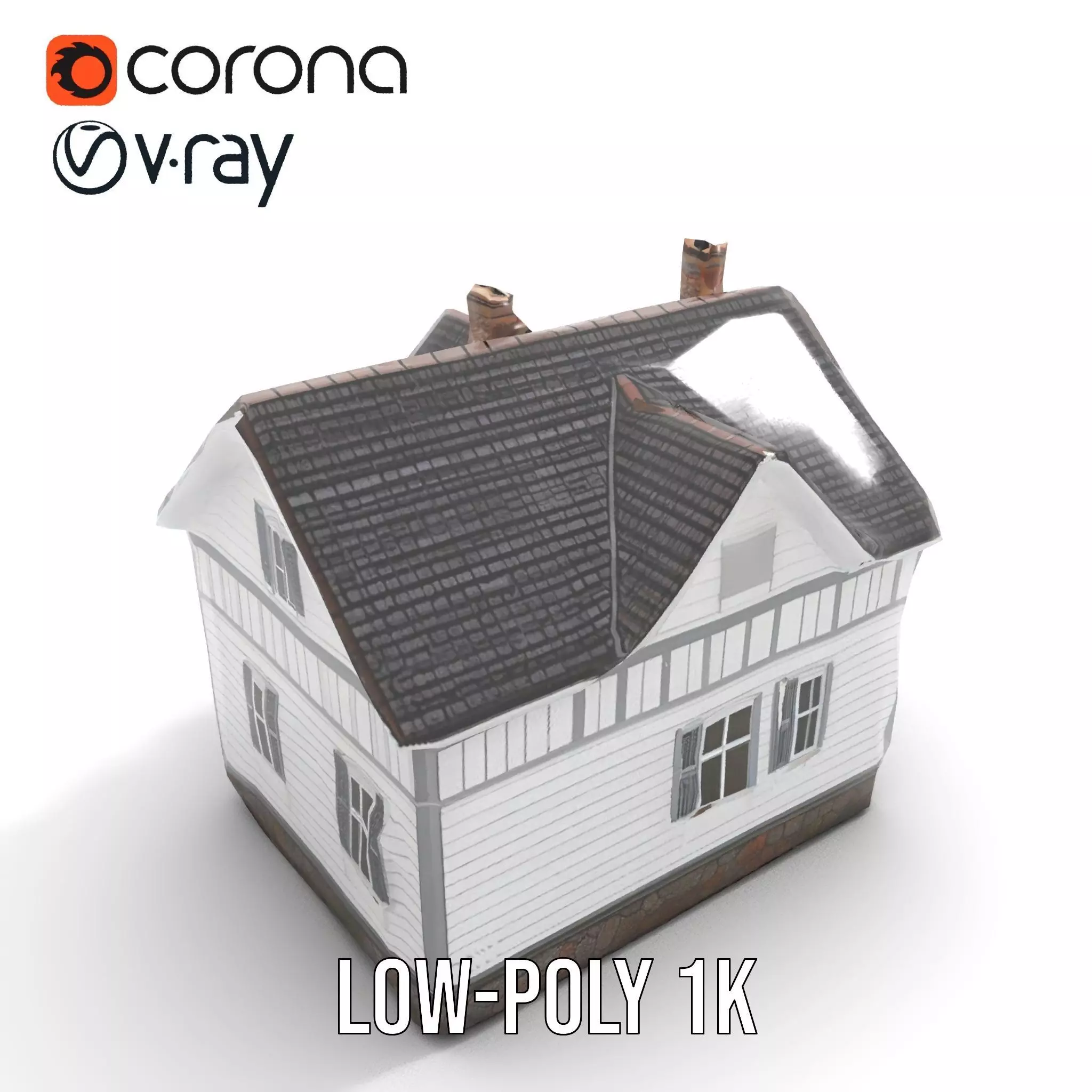 Charming Cottage House model pack Low-poly 3D model_23