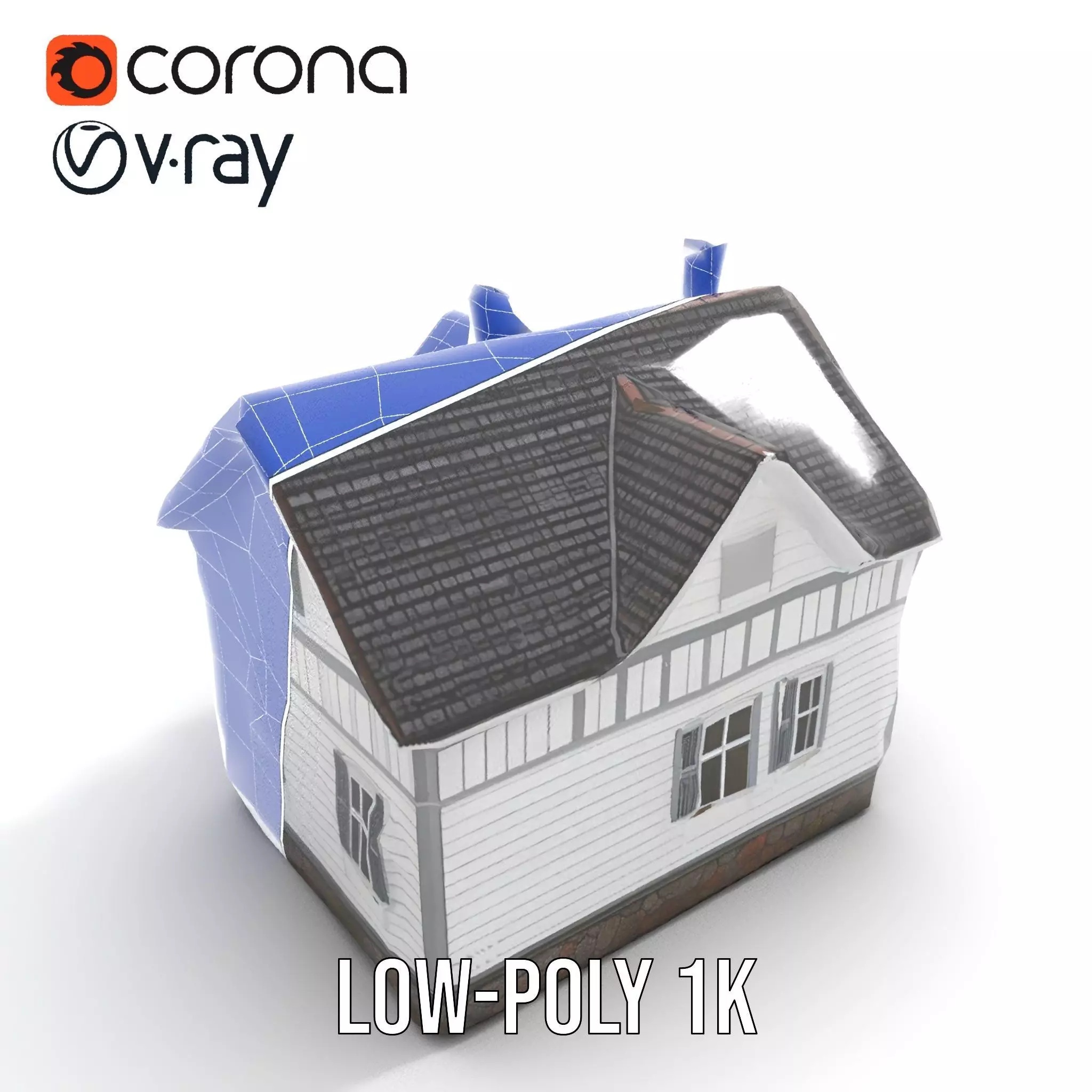 Charming Cottage House model pack Low-poly 3D model_18