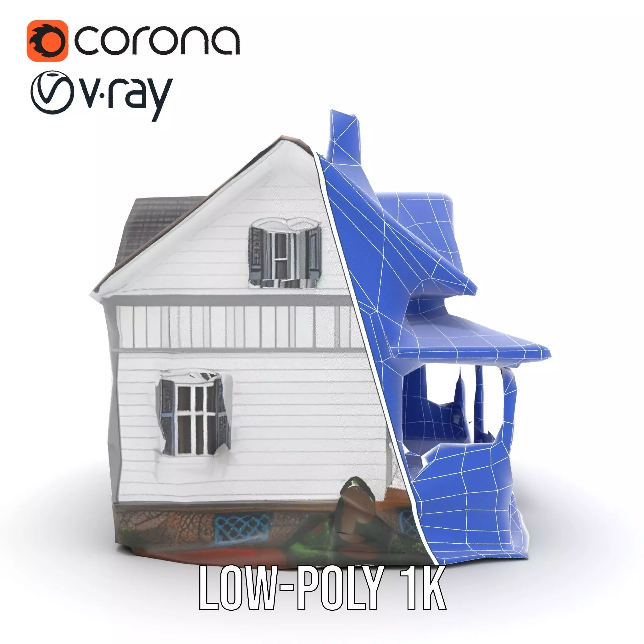 Charming Cottage House model pack Low-poly 3D model_32