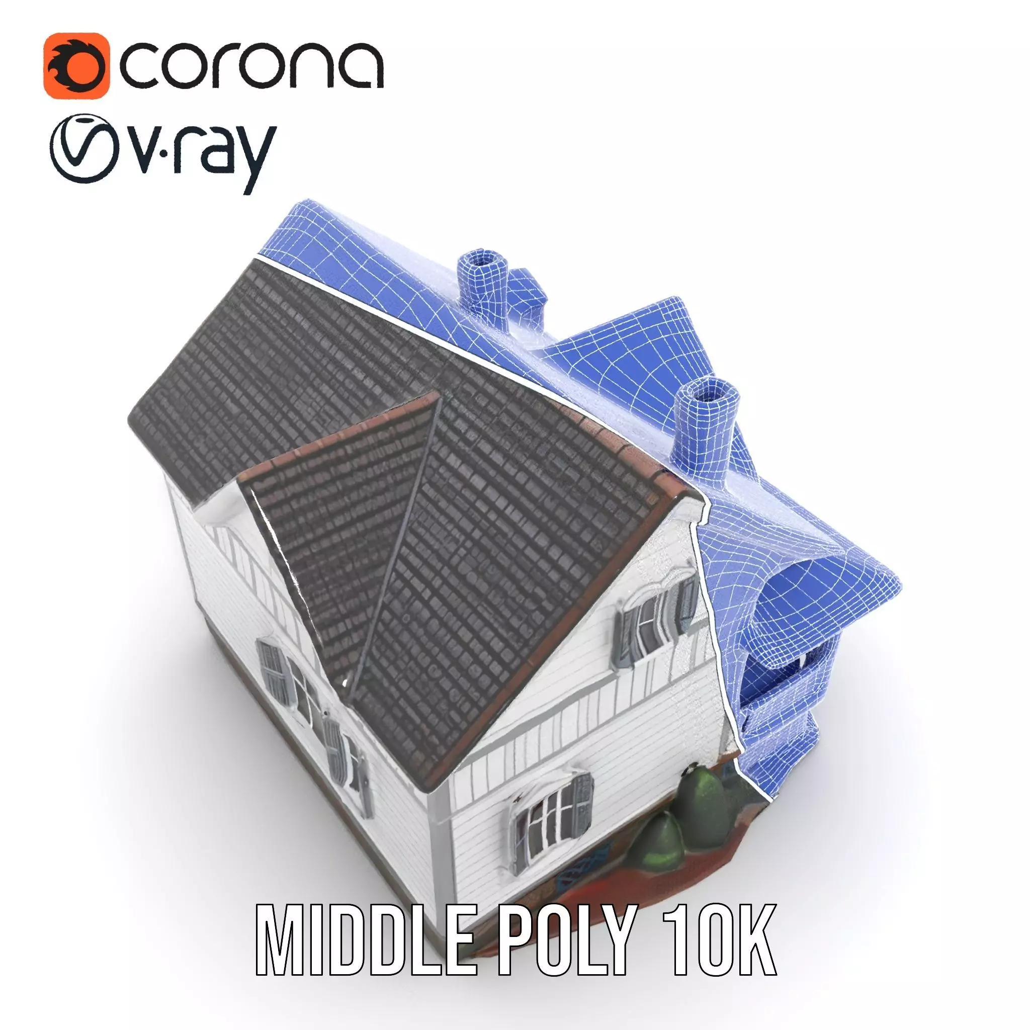 Charming Cottage House model pack Low-poly 3D model_14