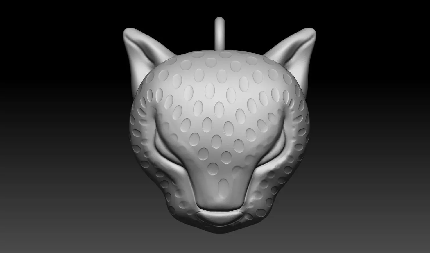 Cheetah Head Pendant 3D Printable Model Free 3D print model