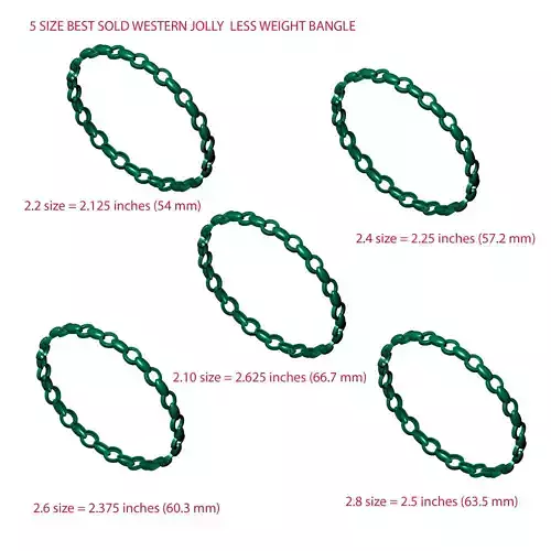 5 SIZE BEST SOLD WESTERN JOLLY  LESS WEIGHT BANGLE
