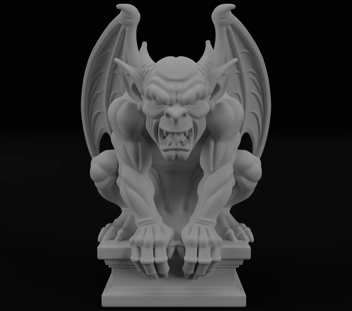 Gargoyle  figurine 3D model for 3D Printable  3D print model_2