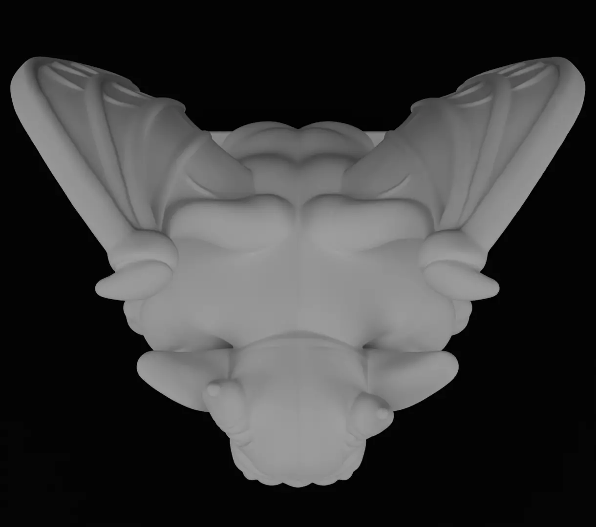 Gargoyle  figurine 3D model for 3D Printable  3D print model_3