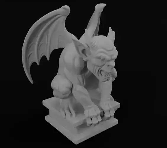 Gargoyle  figurine 3D model for 3D Printable  3D print model