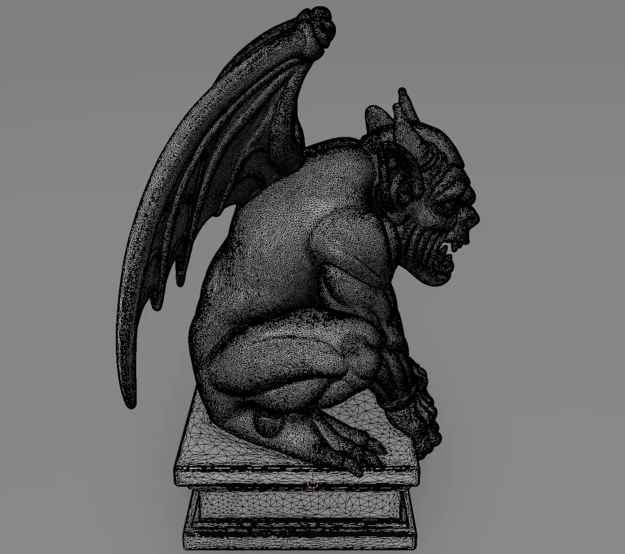 Gargoyle  figurine 3D model for 3D Printable  3D print model_14