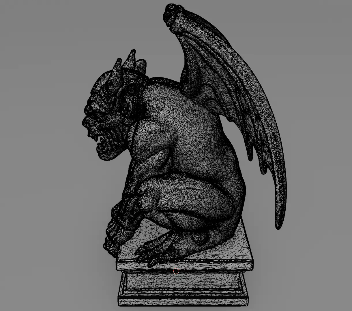 Gargoyle  figurine 3D model for 3D Printable  3D print model_15