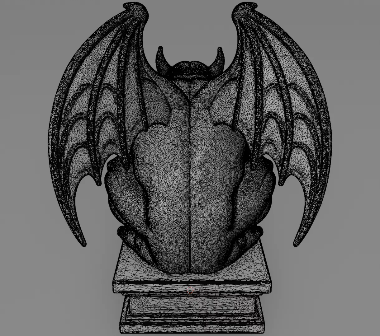 Gargoyle  figurine 3D model for 3D Printable  3D print model_16