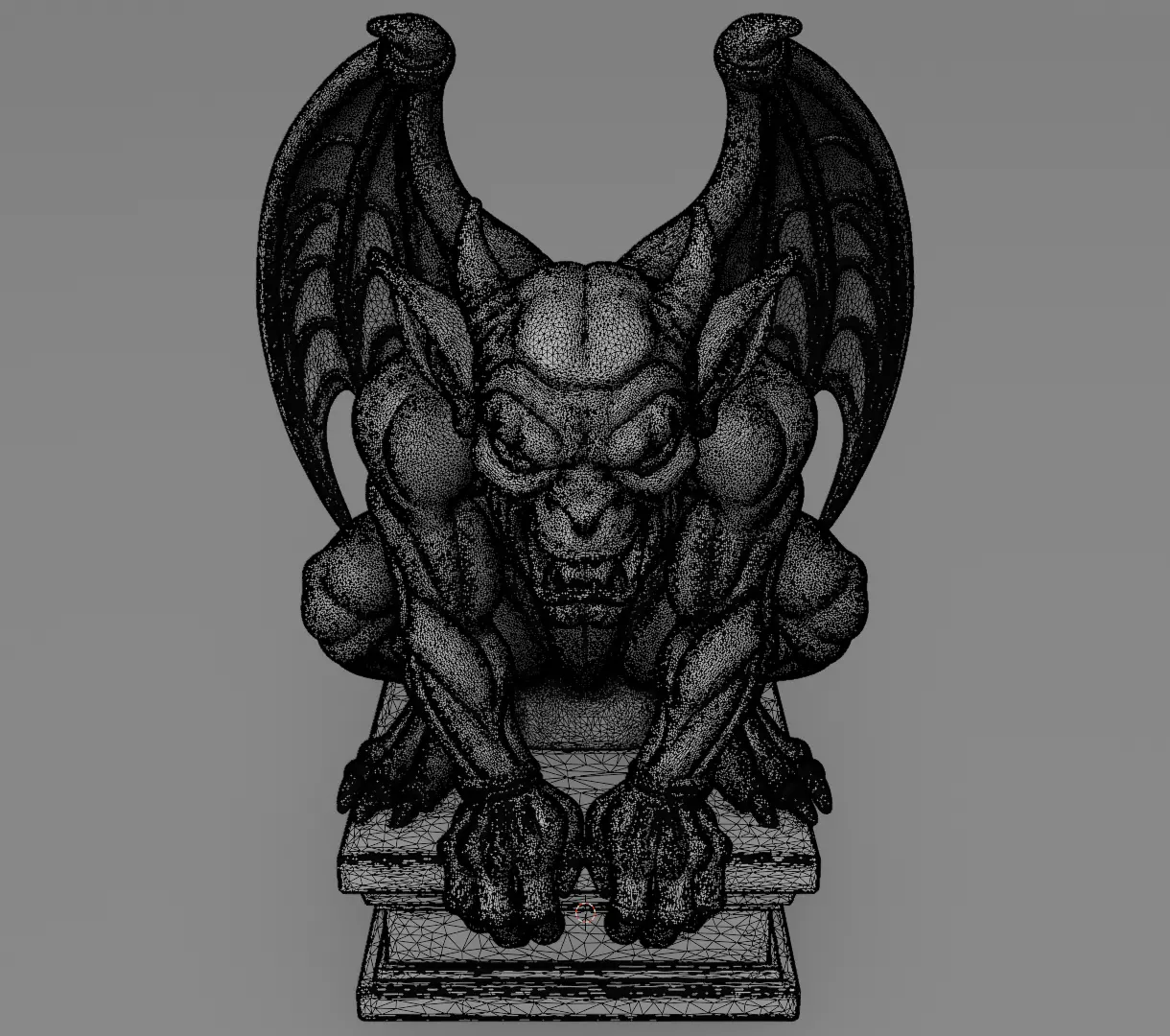 Gargoyle  figurine 3D model for 3D Printable  3D print model_12