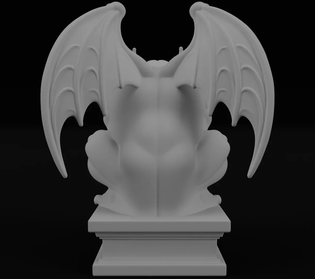 Gargoyle  figurine 3D model for 3D Printable  3D print model_6