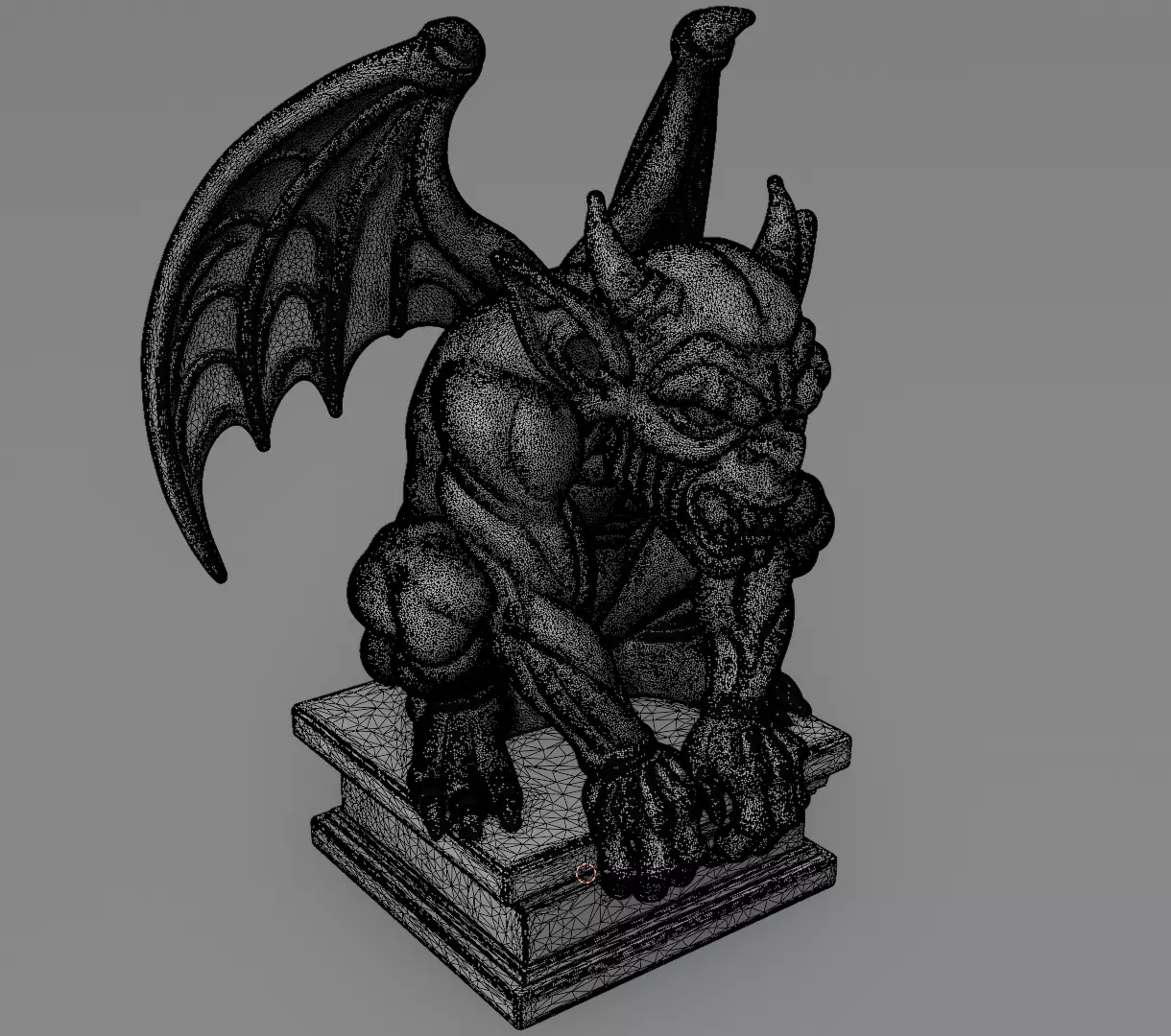 Gargoyle  figurine 3D model for 3D Printable  3D print model_11